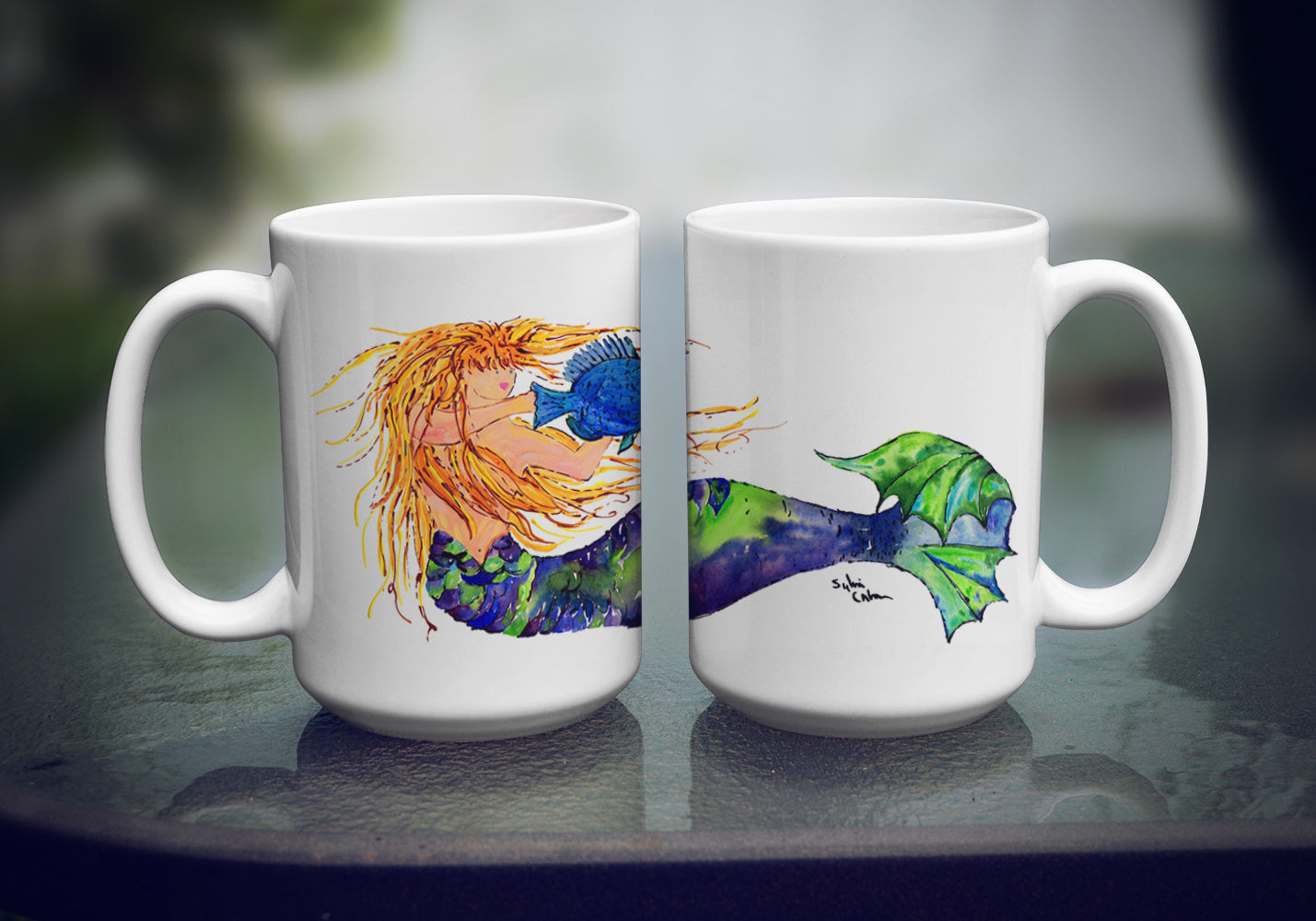 Blonde Mermaid Coffee Mug 15 oz  the-store.com.