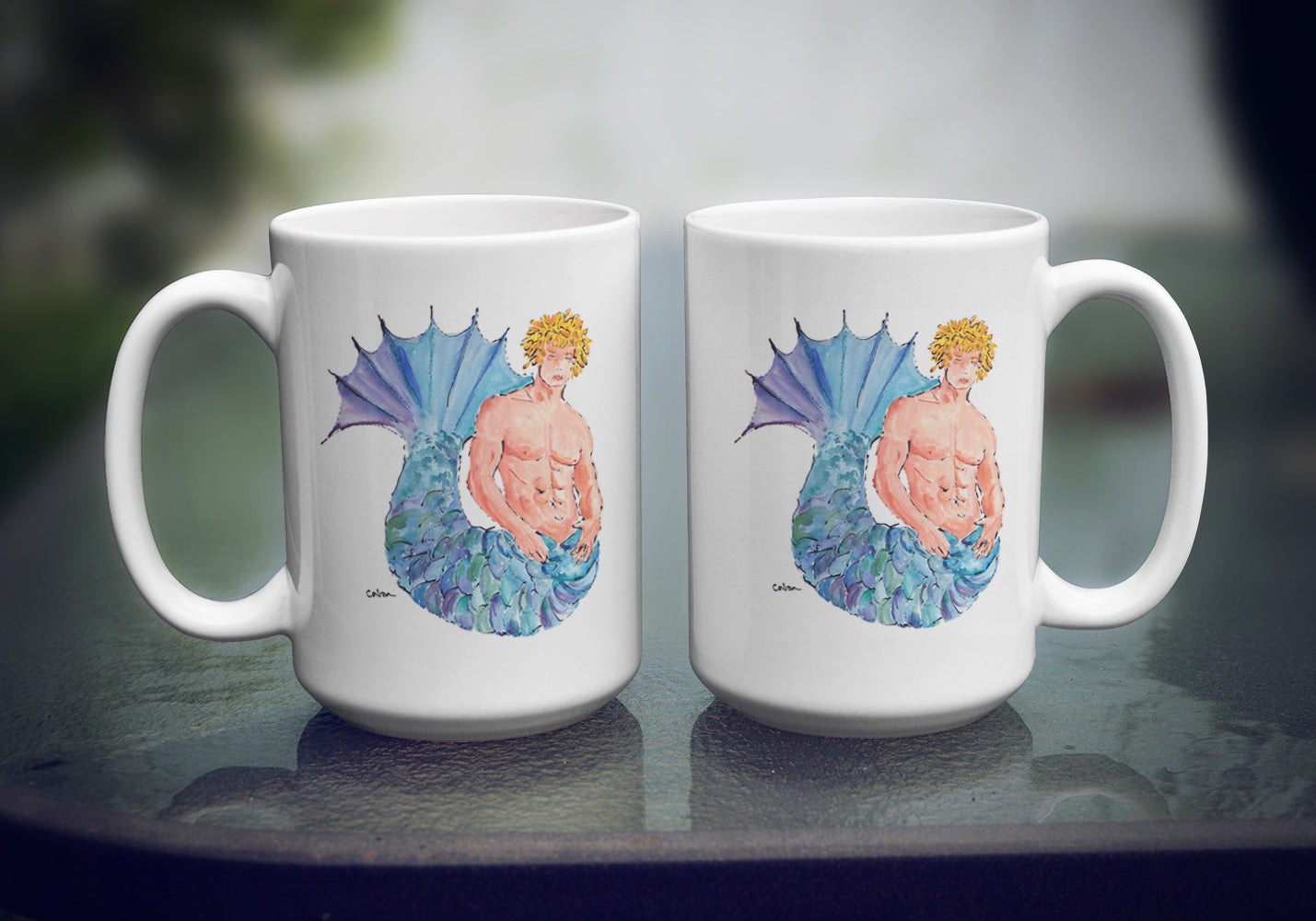 Blonde Merman Coffee Mug 15 oz