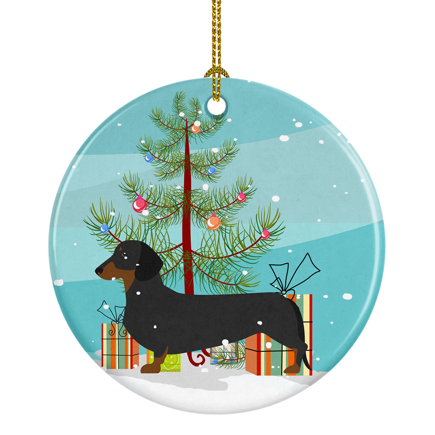 Dachshund Merry Christmas Tree Ceramic Ornament BB2900CO1  the-store.com.