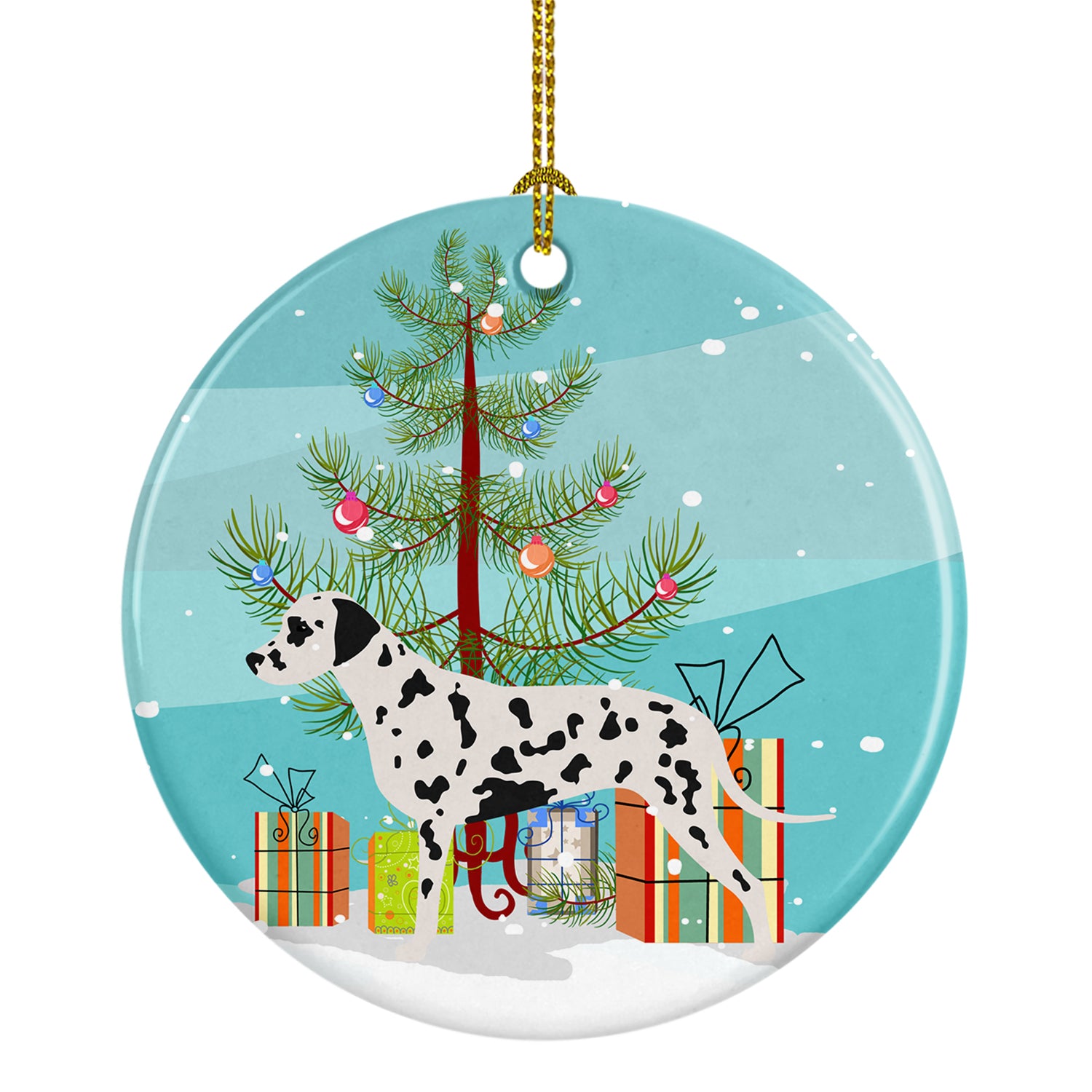 Dalmatian Merry Christmas Tree Ceramic Ornament BB2901CO1  the-store.com.