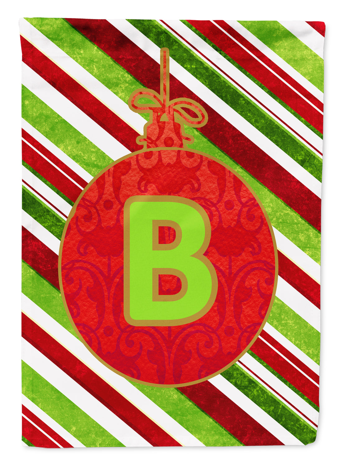 Christmas Oranment Holiday Letter B Monogram Initial Flag Garden Size CJ1039