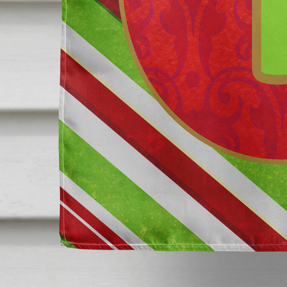 Christmas Oranment Holiday Letter I Monogram Initial Flag  House Size