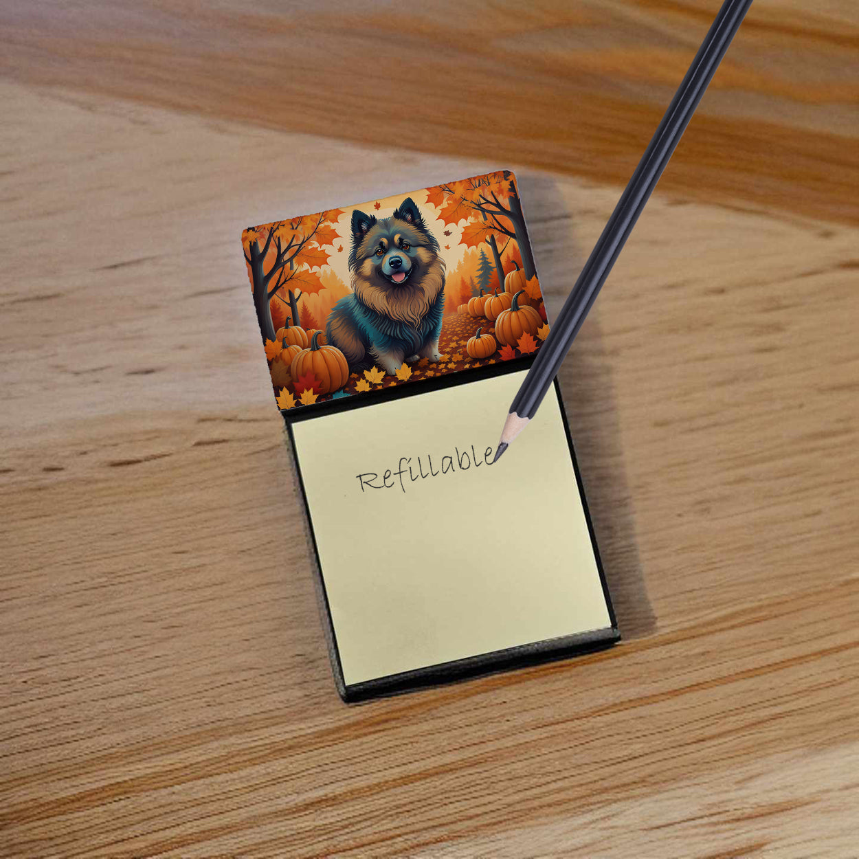 Buy this Keeshond Fall Sticky Note Holder