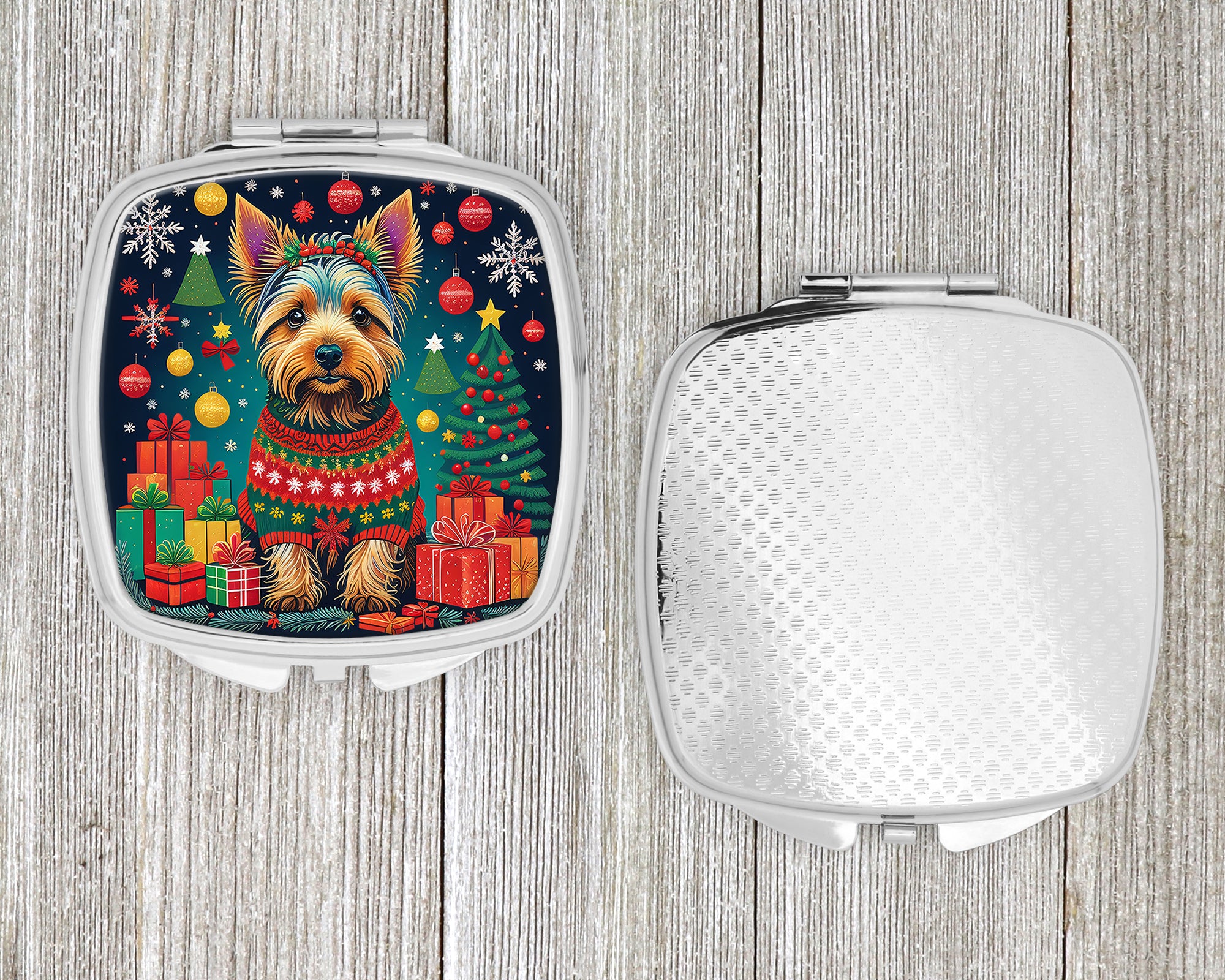 Australian Terrier Christmas Compact Mirror