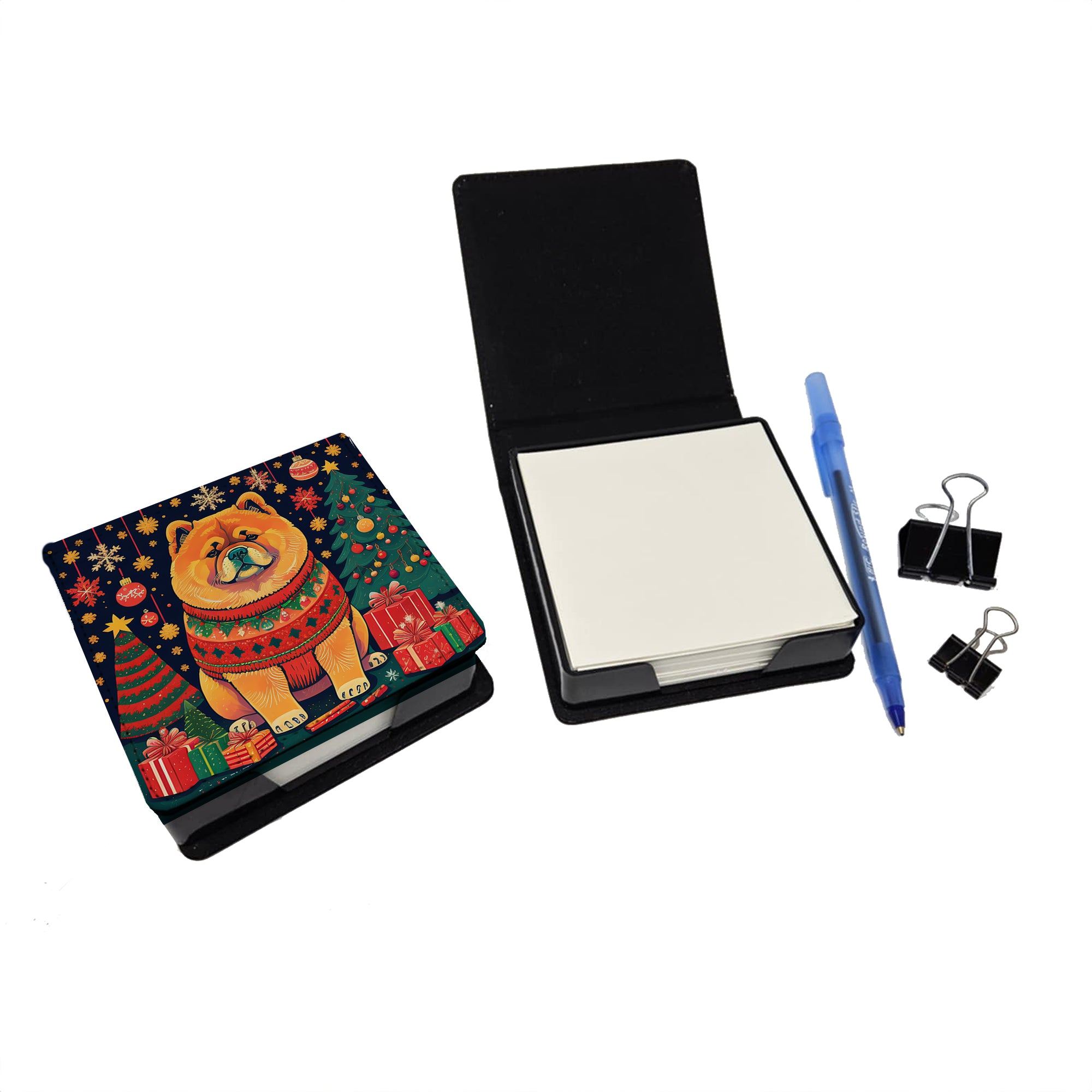 Buy this Chow Chow Christmas PU Leather Note Paper Holder