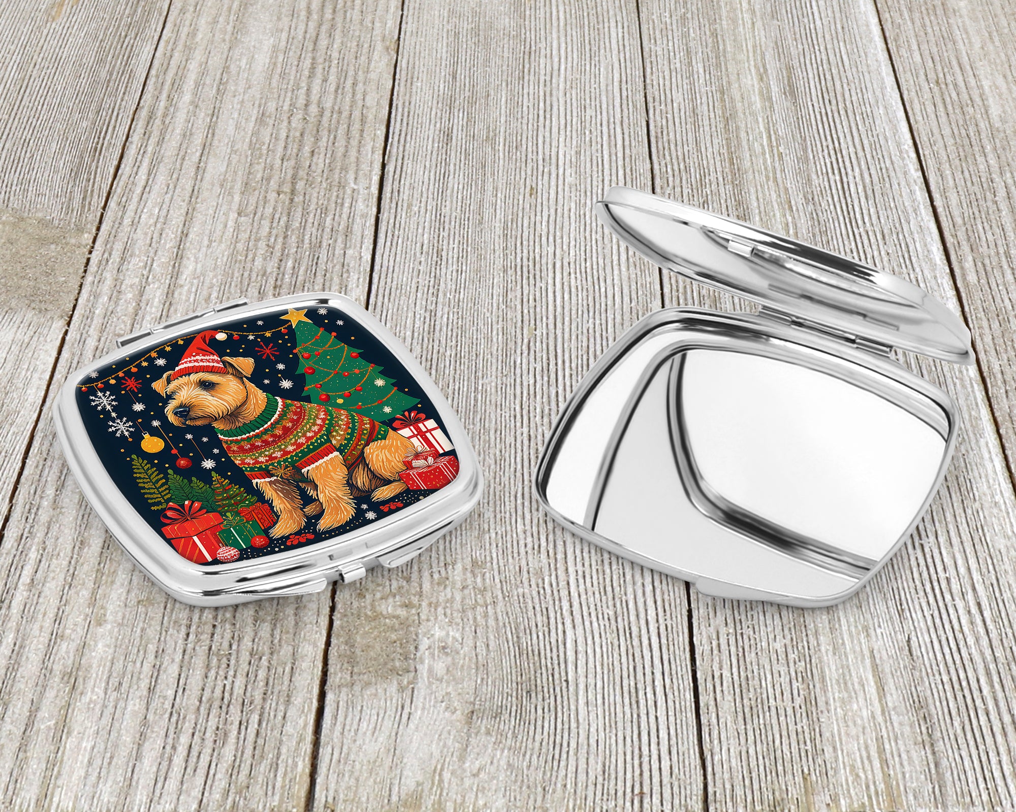 Lakeland Terrier Christmas Compact Mirror