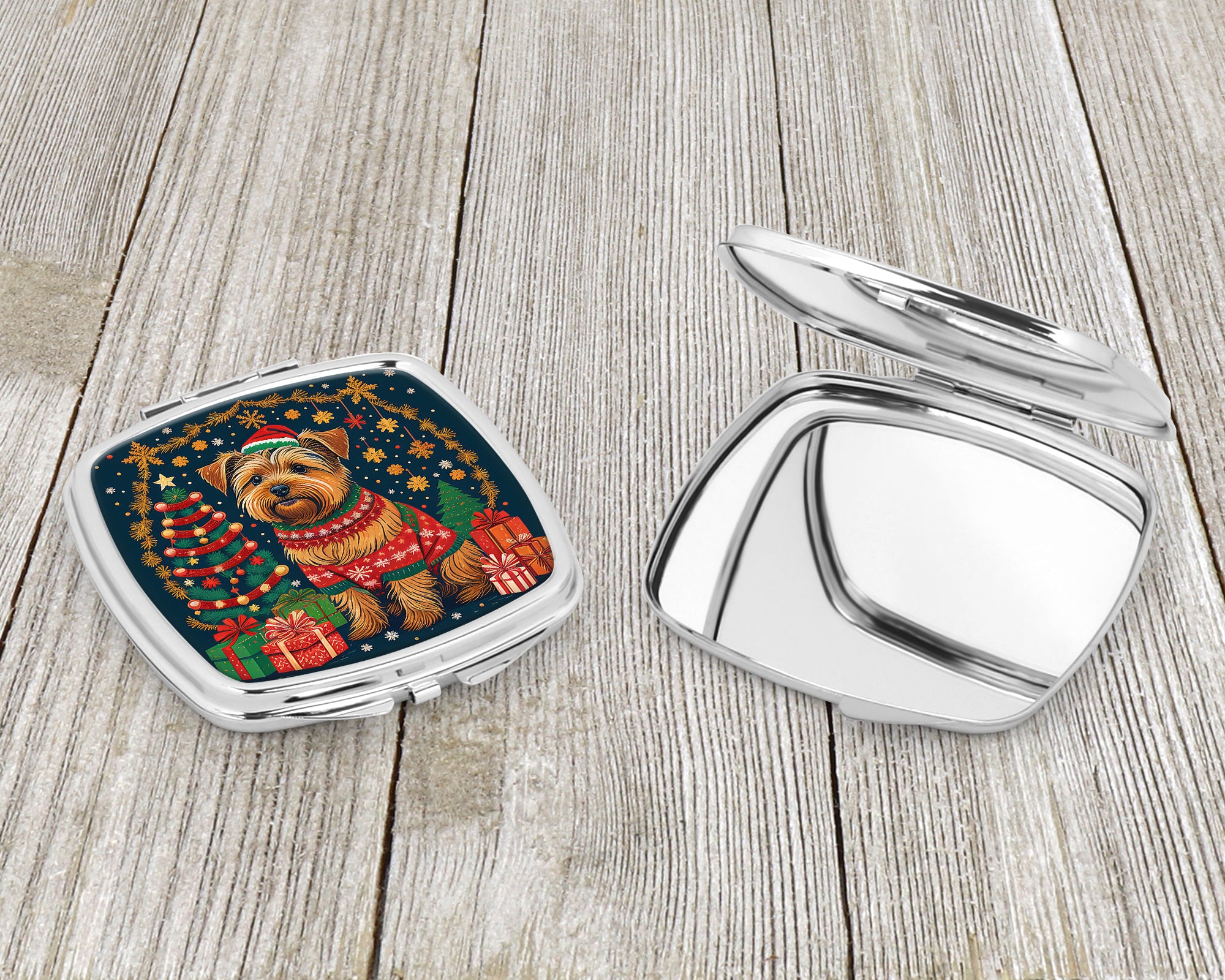 Norfolk Terrier Christmas Compact Mirror