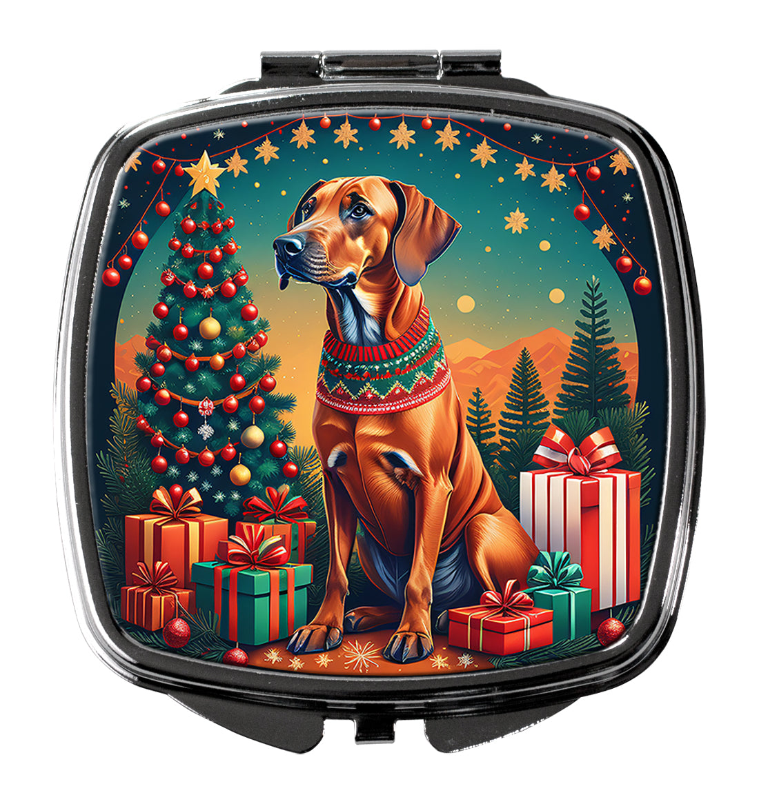 Buy this Rhodesian Ridgeback Christmas Compact Mirror