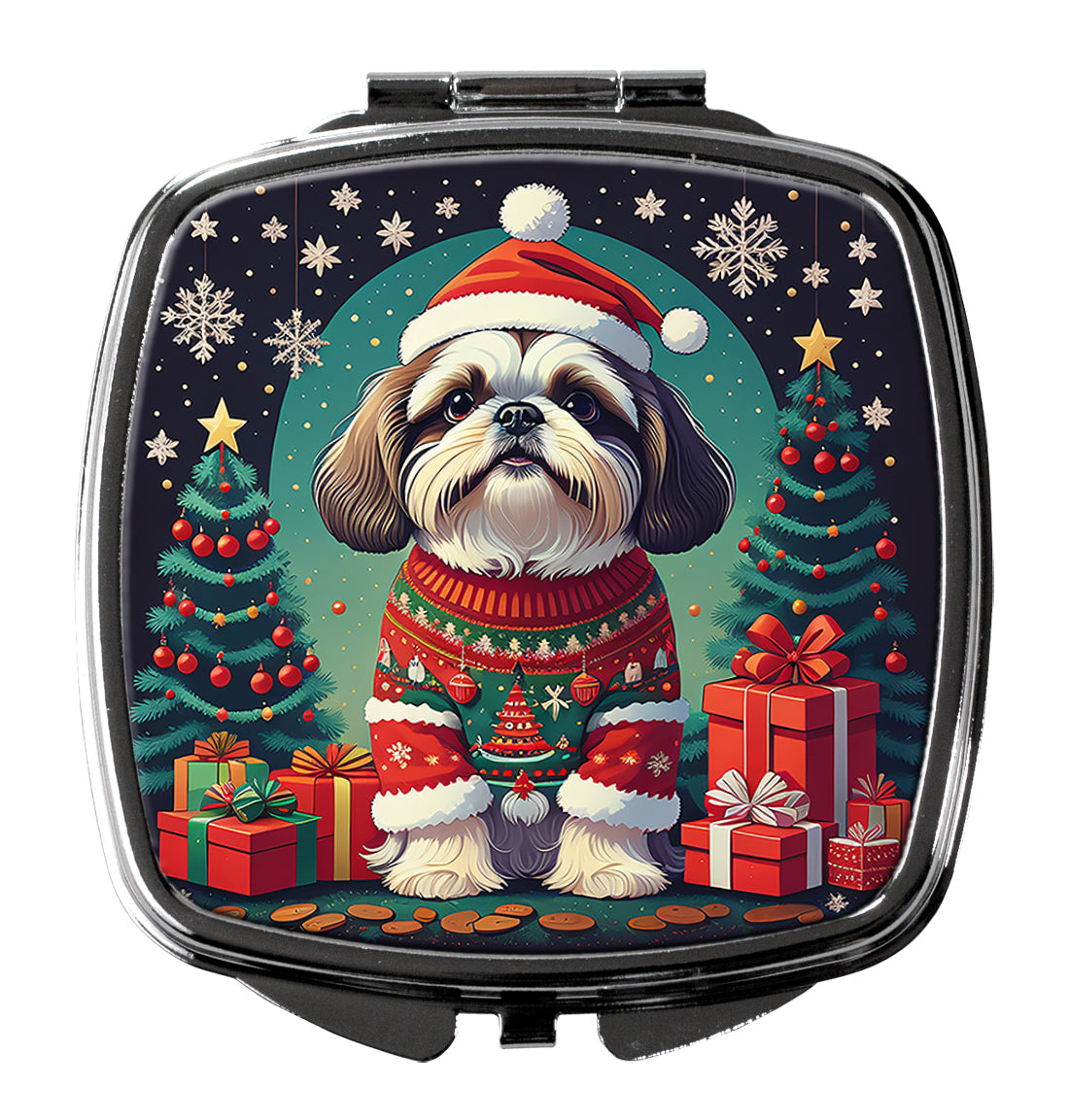 Buy this Shih Tzu Christmas Compact Mirror