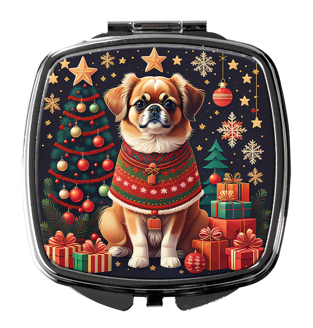 Buy this Tibetan Spaniel Christmas Compact Mirror