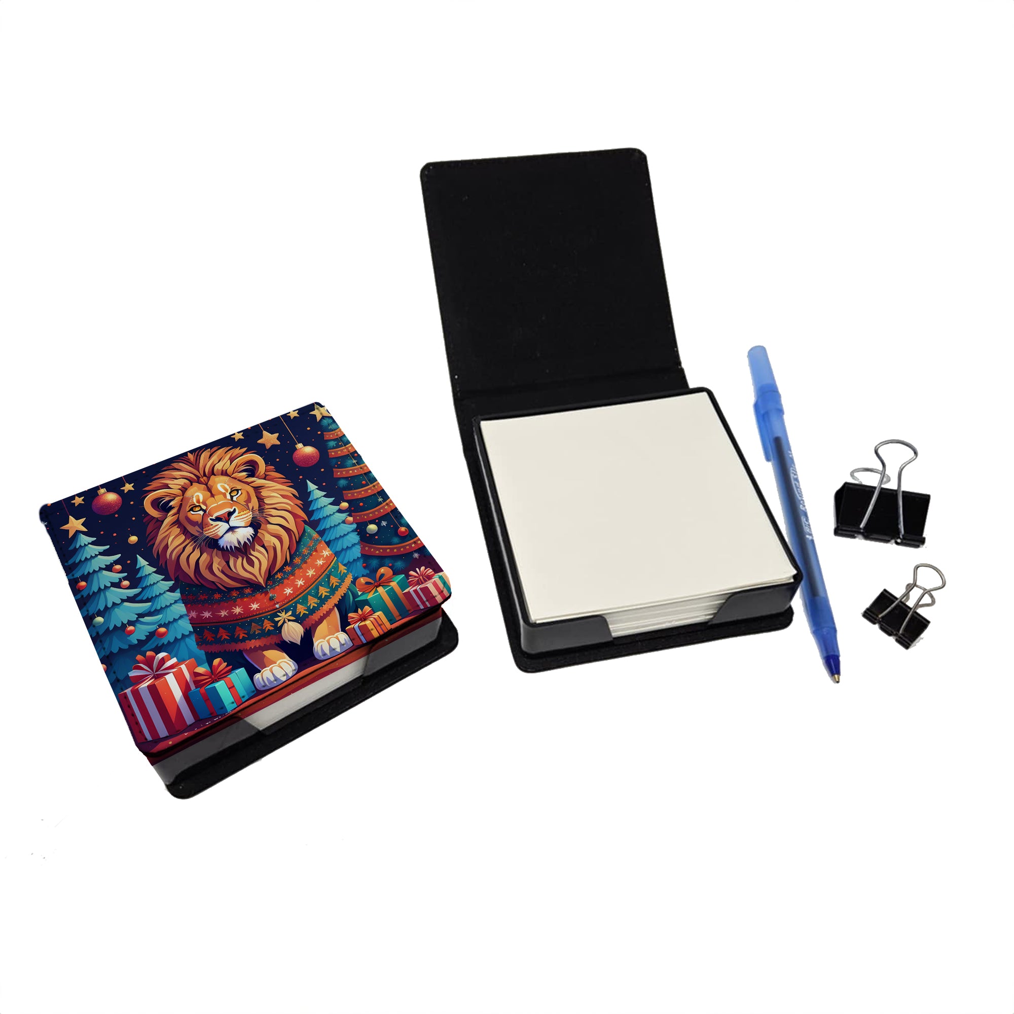 Buy this Lion Christmas PU Leather Note Paper Holder