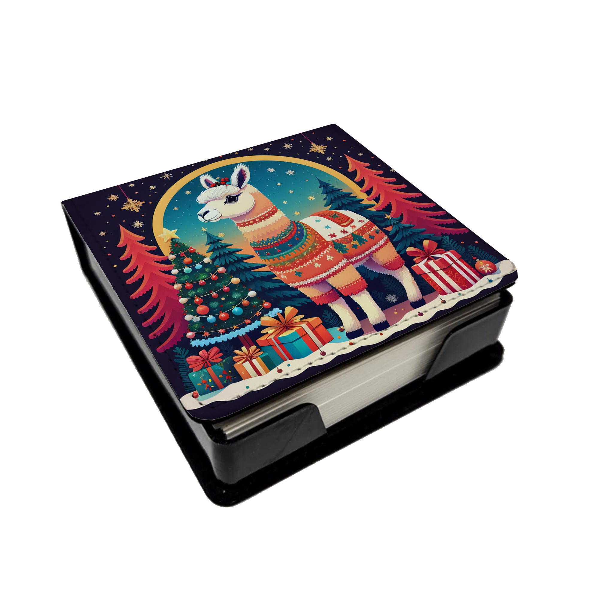 Buy this Llama Christmas PU Leather Note Paper Holder