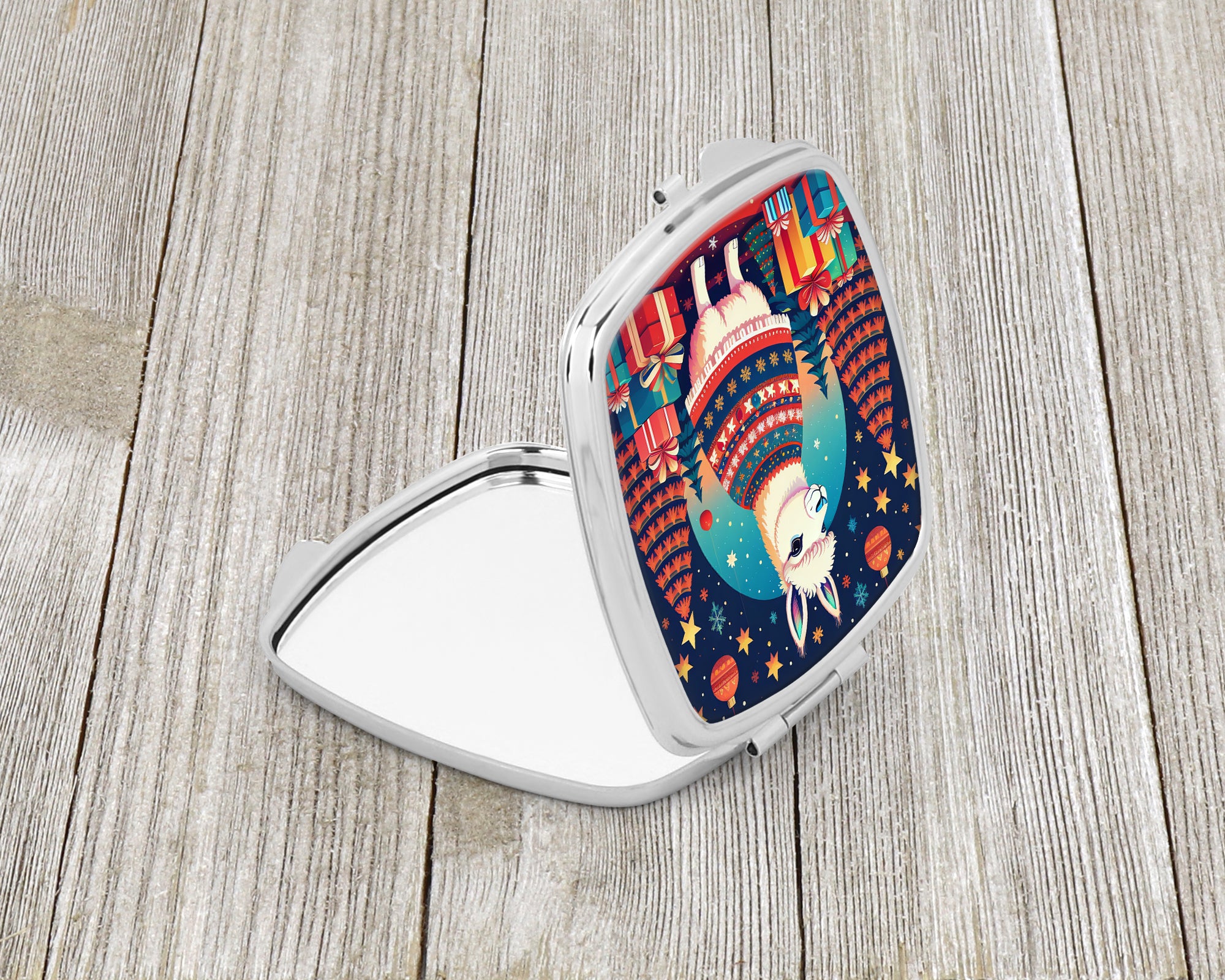 Buy this Llama Christmas Compact Mirror