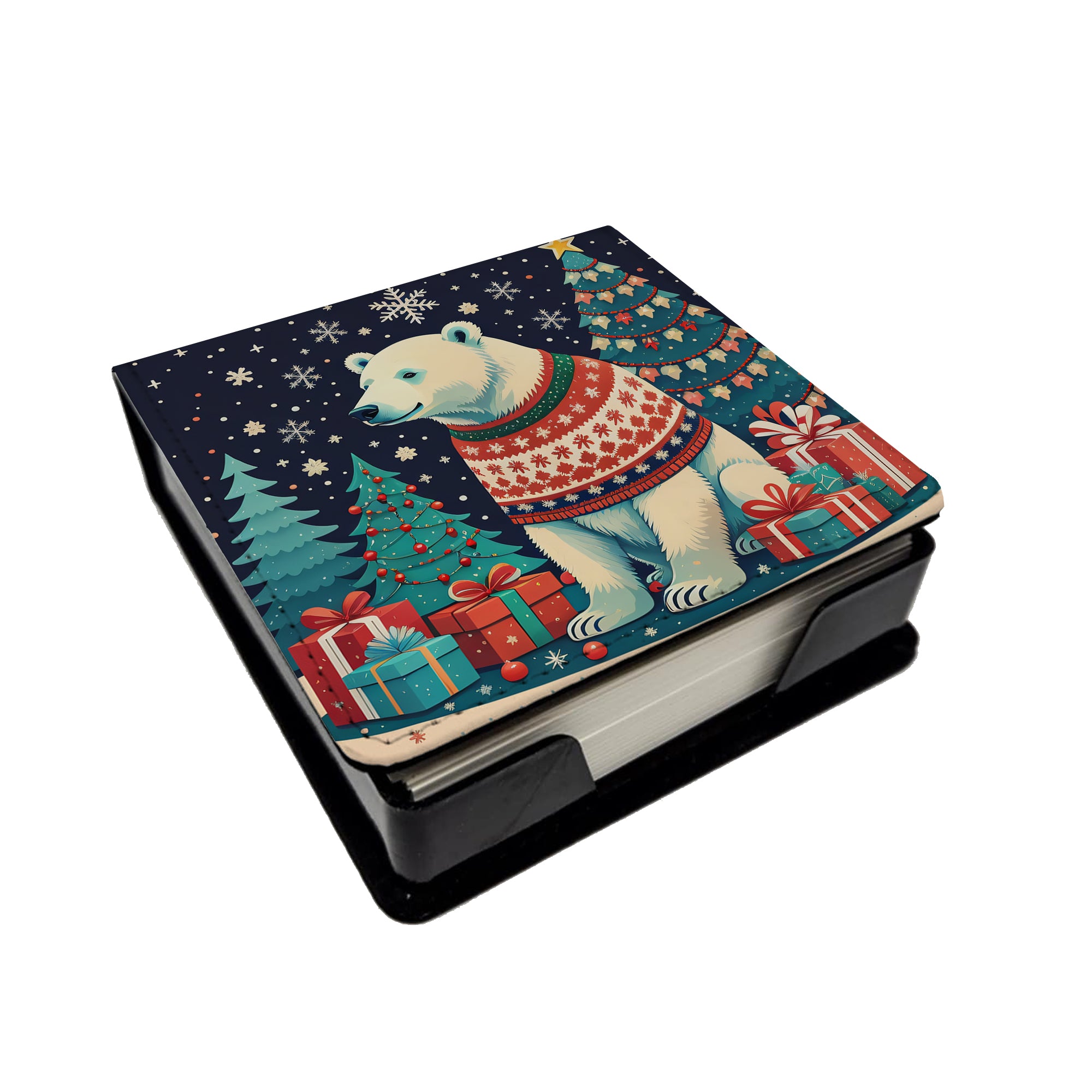 Buy this Polar Bear Christmas PU Leather Note Paper Holder