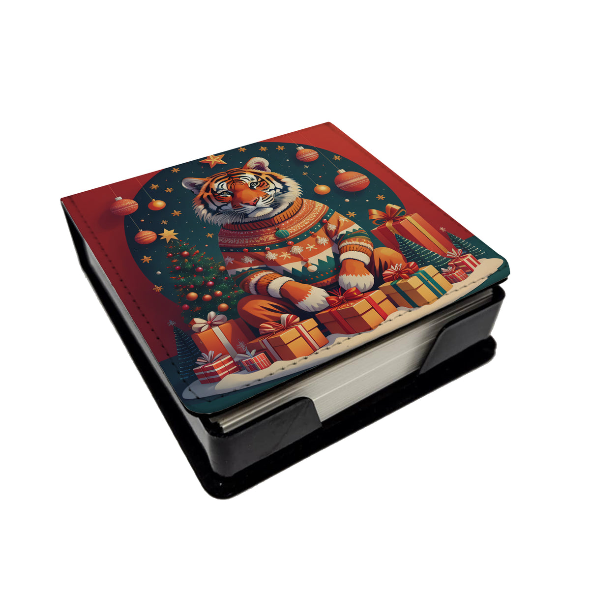 Buy this Tiger Christmas PU Leather Note Paper Holder