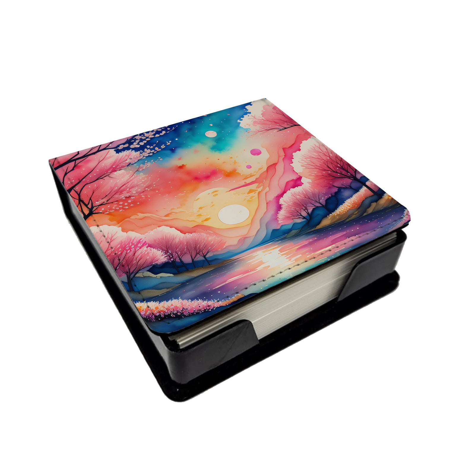 Buy this Cherry Blossom in Color PU Leather Note Paper Holder