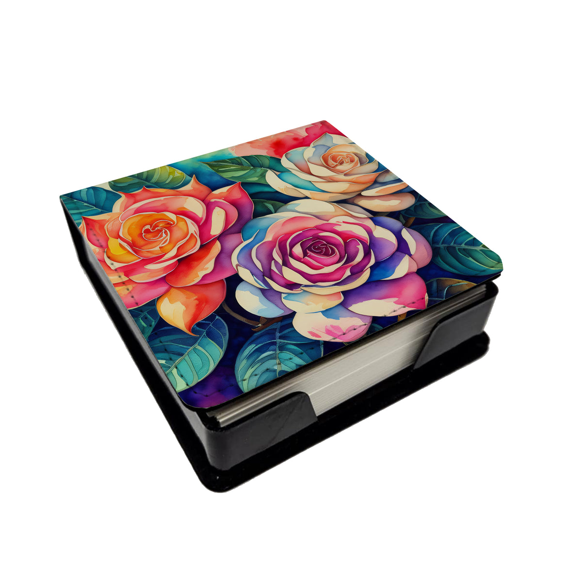 Buy this Gardenias in Color PU Leather Note Paper Holder