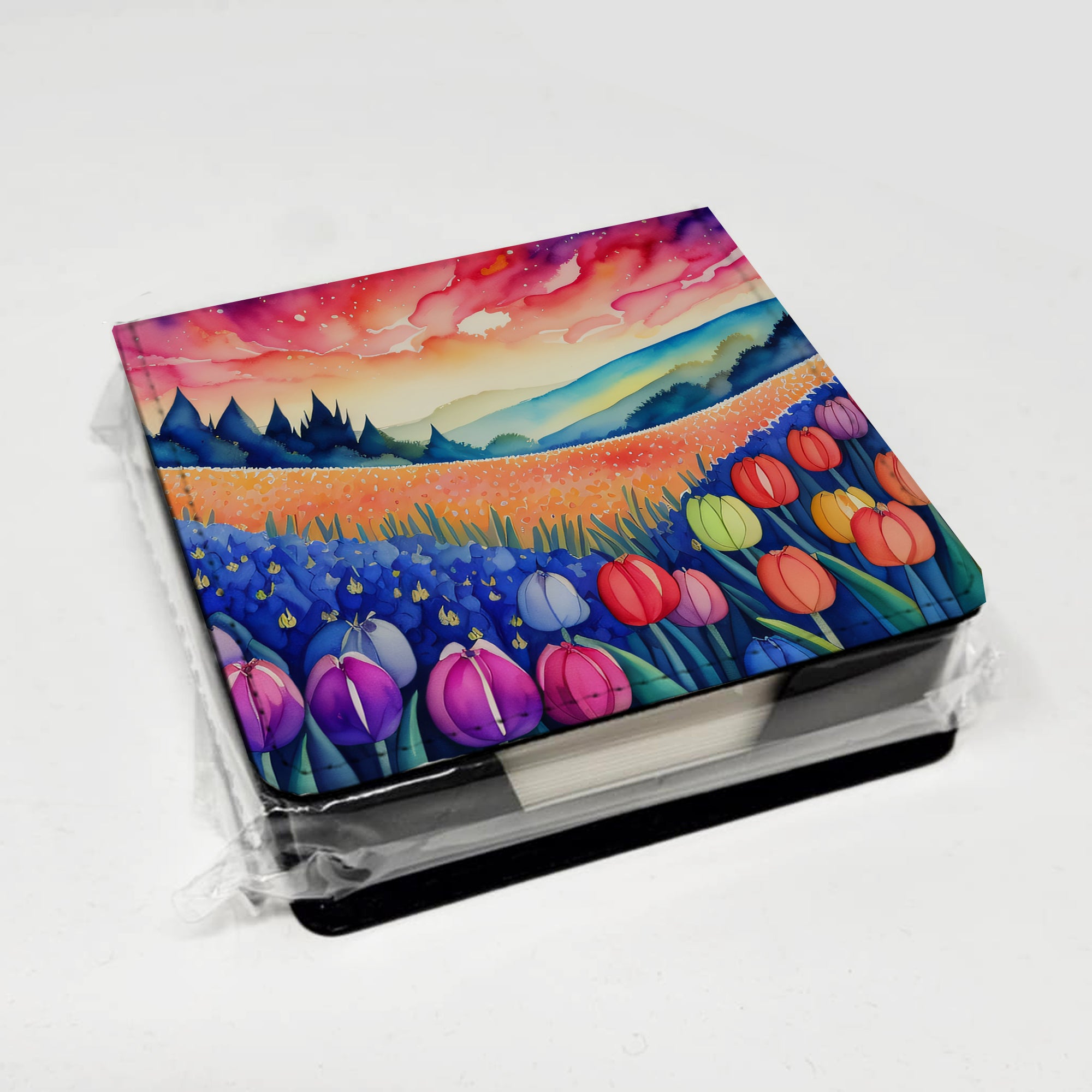 Hyacinths in Color PU Leather Note Paper Holder