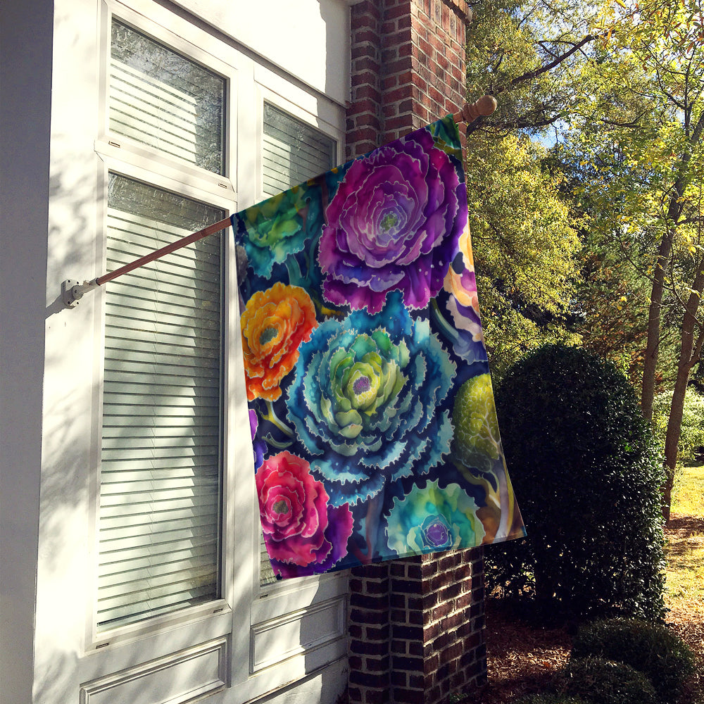 Ornamental Kale in Color House Flag