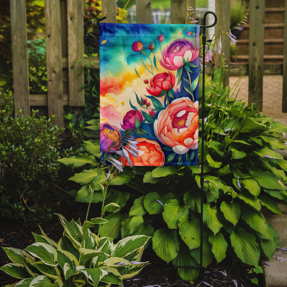 Peonies in Color Garden Flag