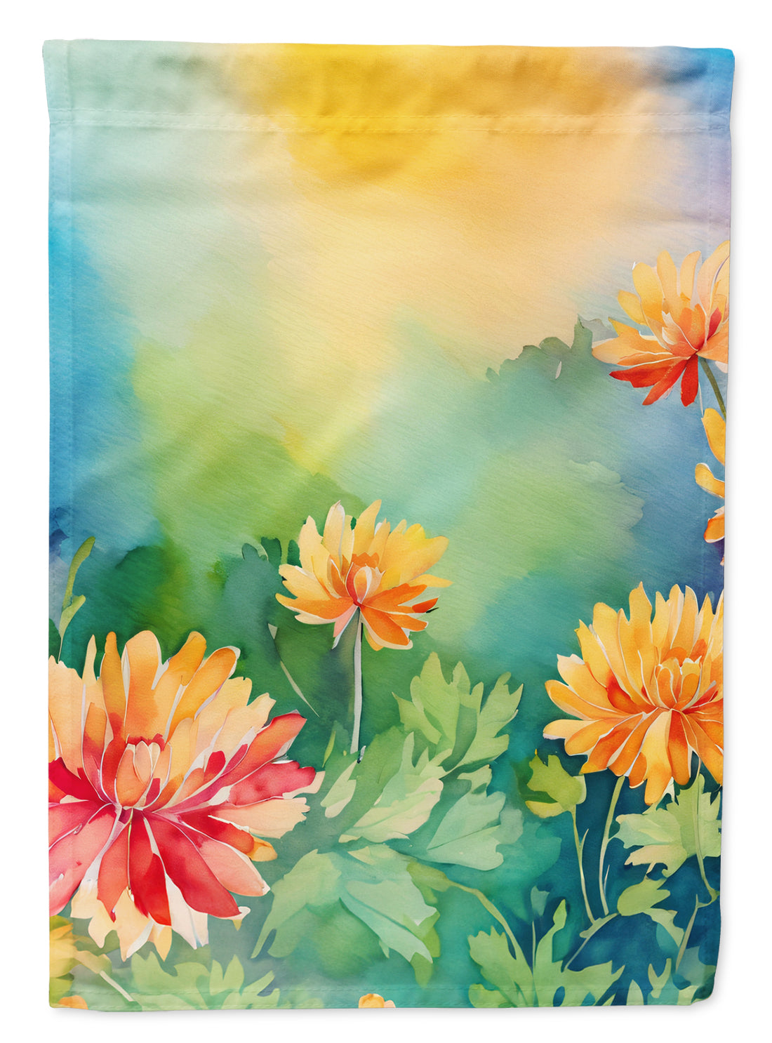 Buy this Chrysanthemums in Watercolor Garden Flag