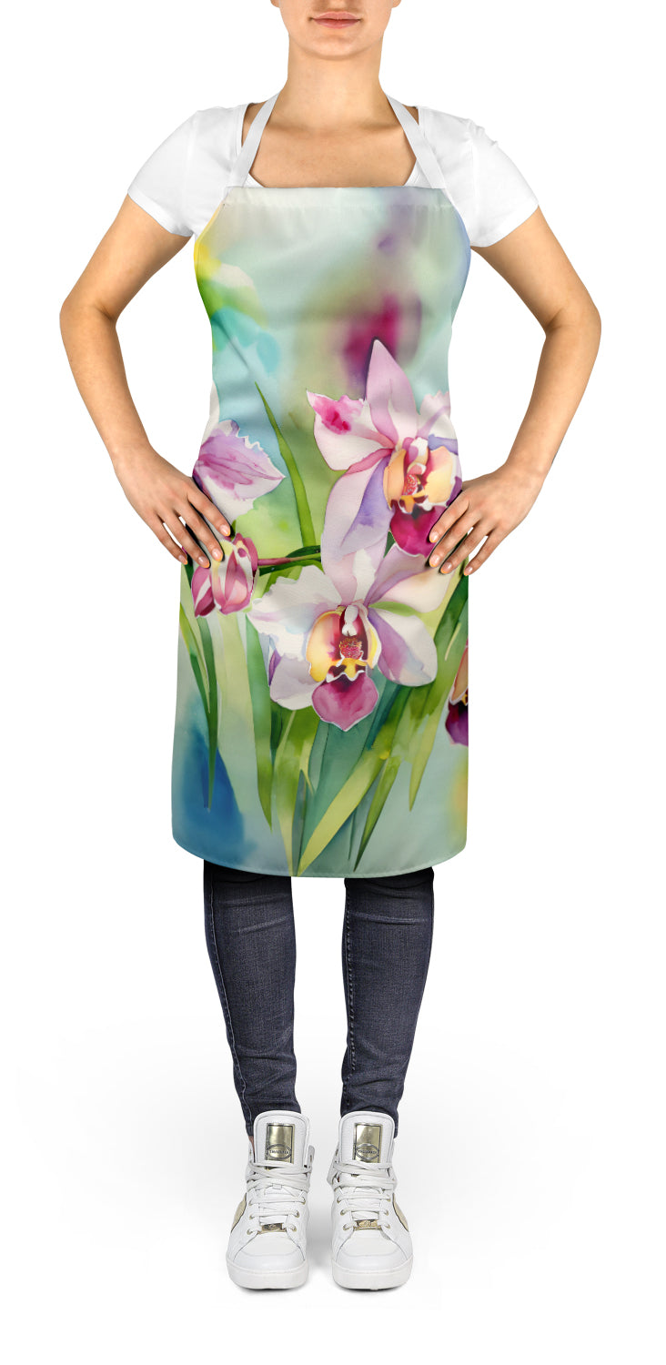 Buy this Orchids in Watercolor Apron