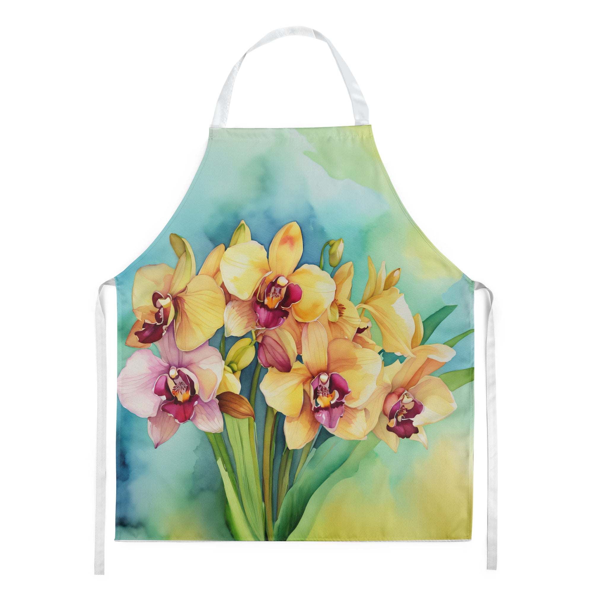 Buy this Orchids in Watercolor Apron