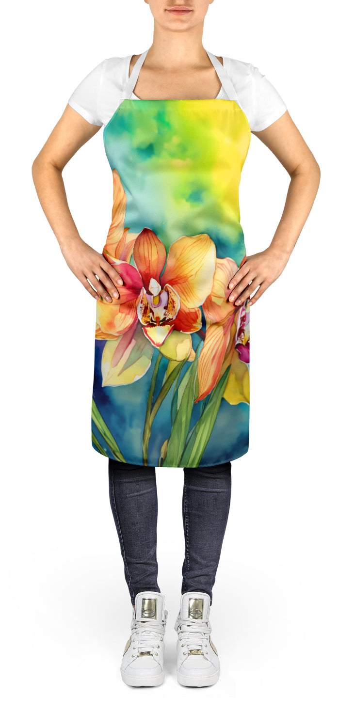 Buy this Orchids in Watercolor Apron