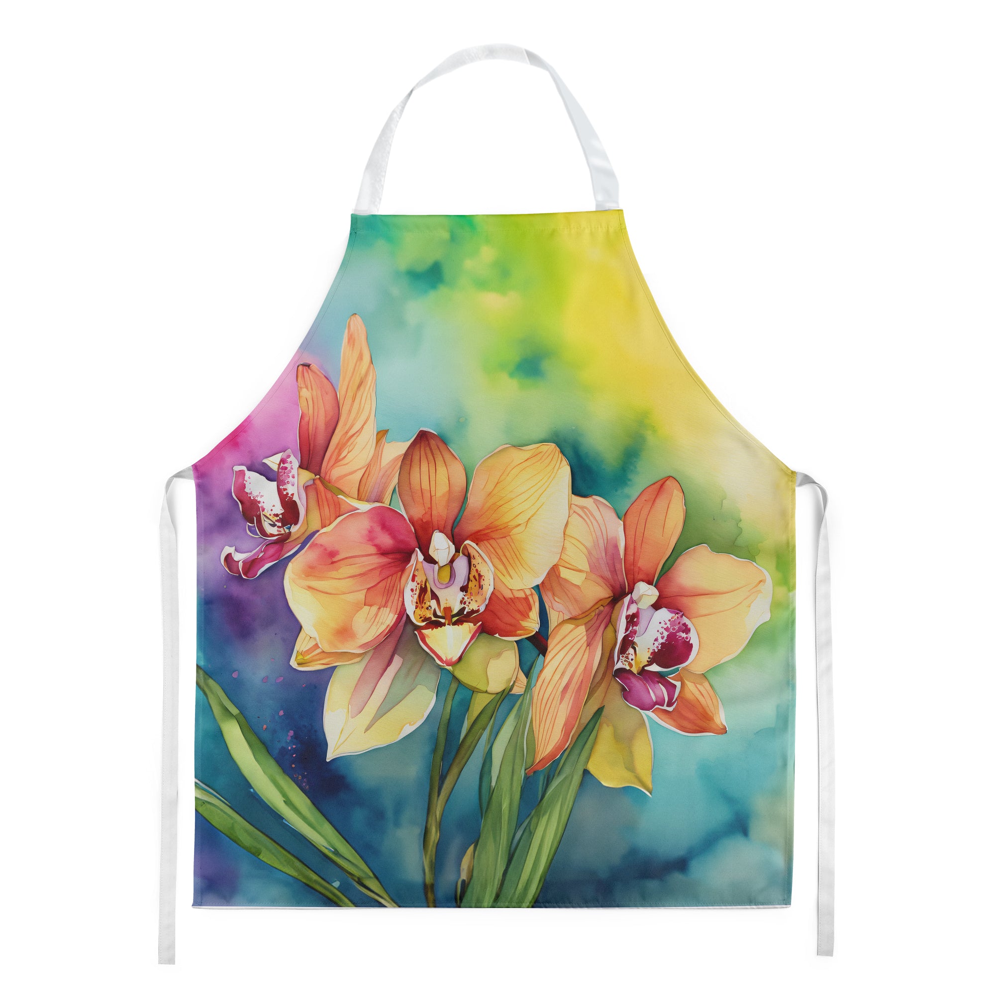 Buy this Orchids in Watercolor Apron