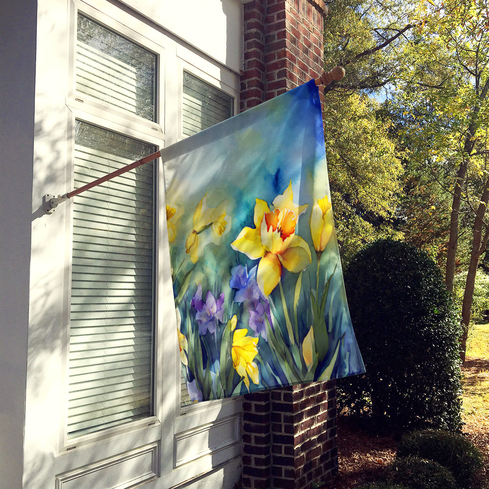 Buy this Daffodils in Watercolor House Flag