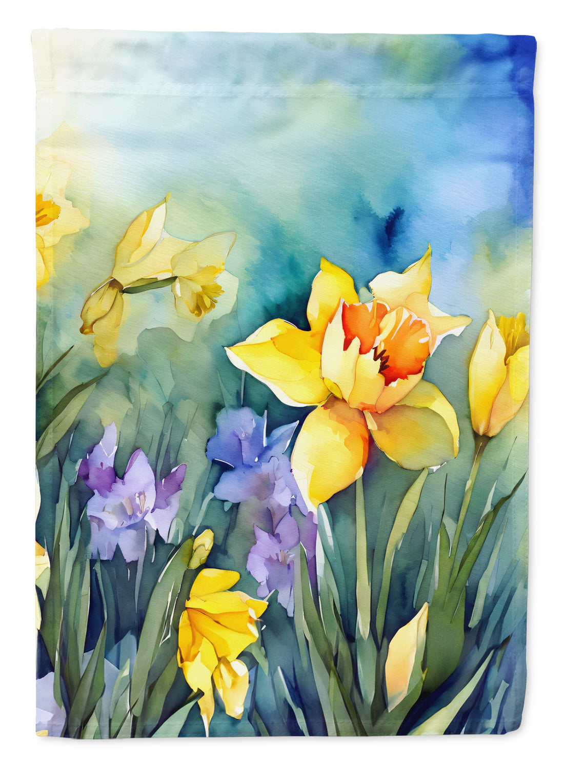 Buy this Daffodils in Watercolor House Flag