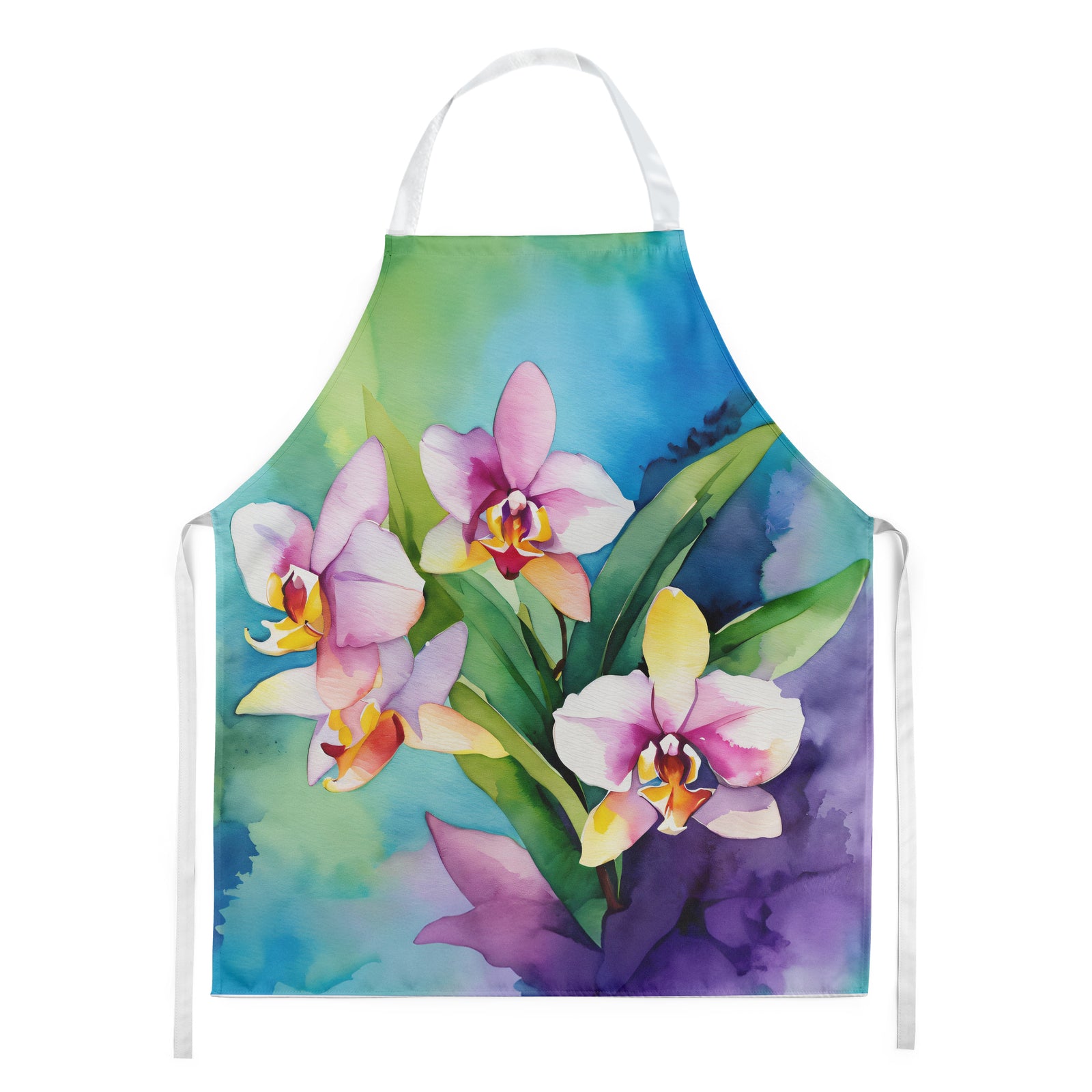 Buy this Orchids in Watercolor Apron