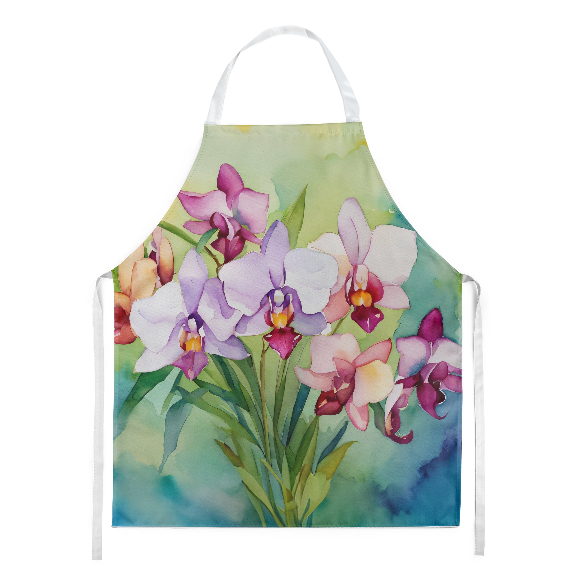 Buy this Orchids in Watercolor Apron