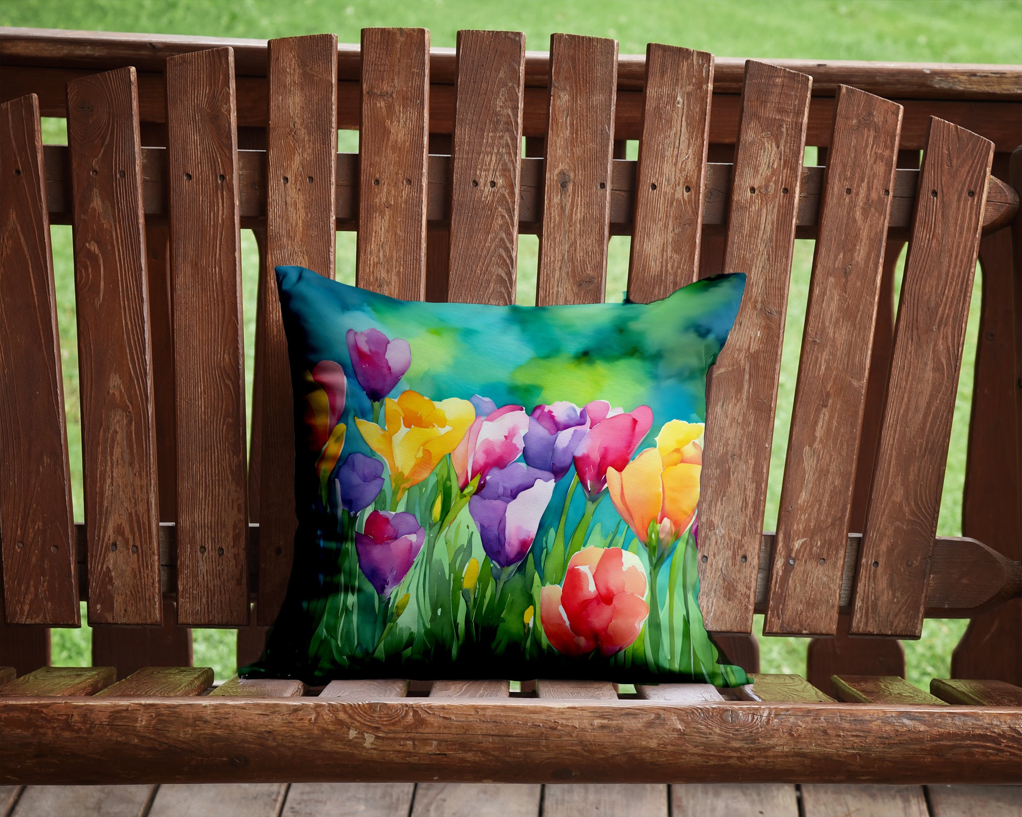 Buy this Freesias in Watercolor Throw Pillow