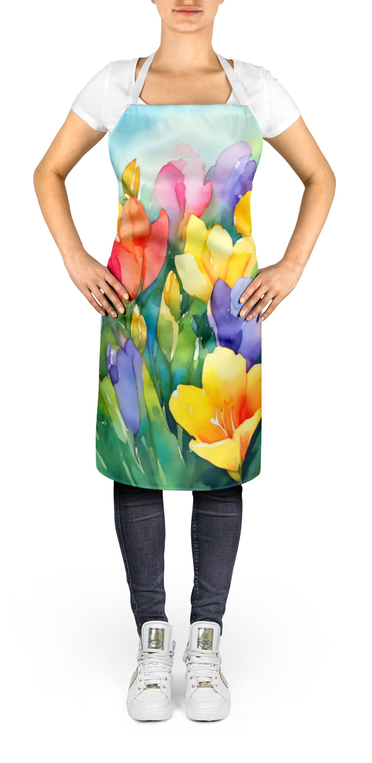 Buy this Freesias in Watercolor Apron