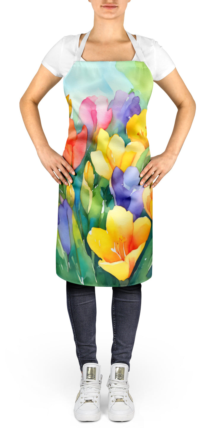 Buy this Freesias in Watercolor Apron