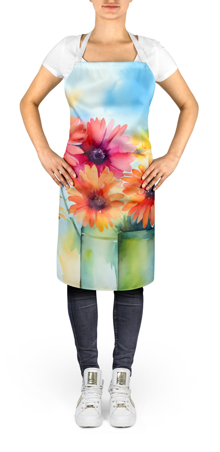 Buy this Gerbera Daisies in Watercolor Apron