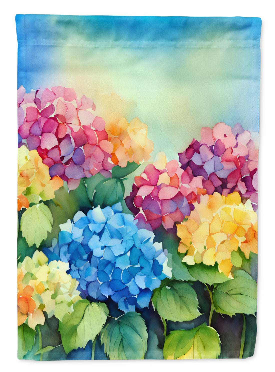 Buy this Hydrangeas in Watercolor House Flag