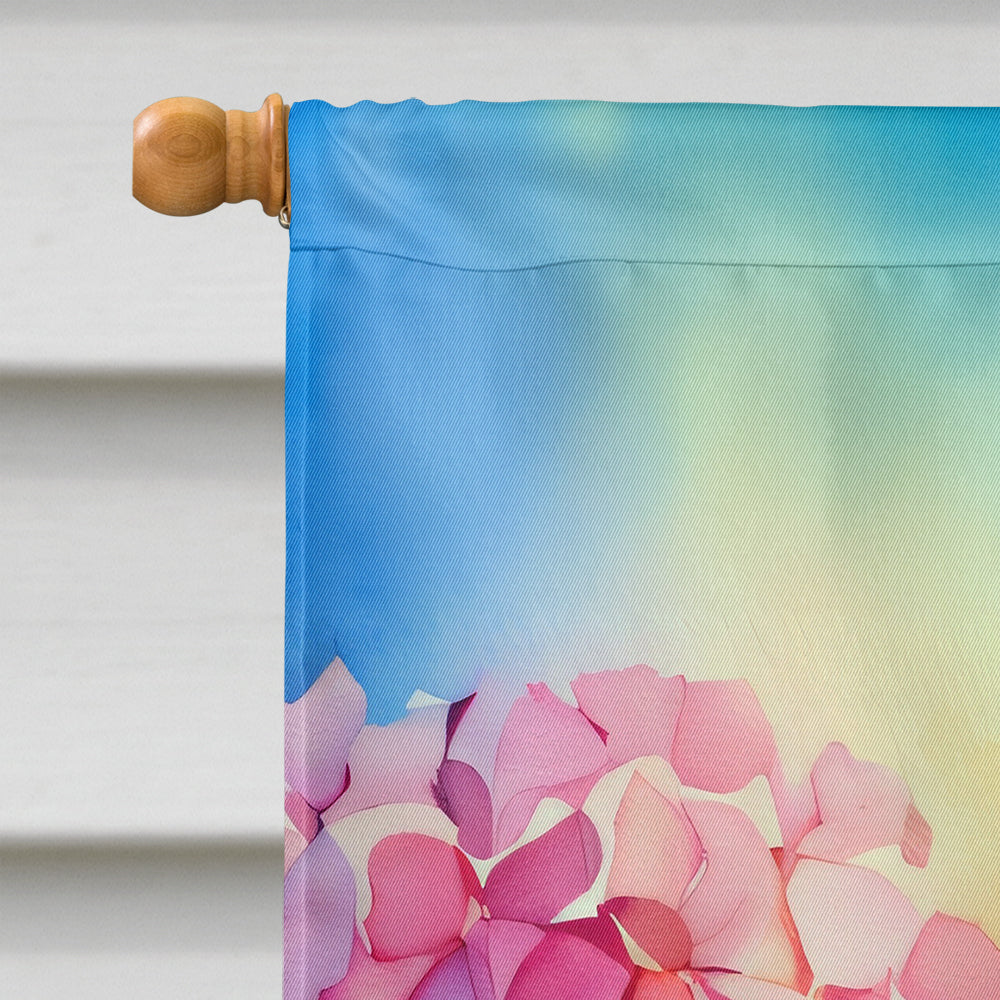 Hydrangeas in Watercolor House Flag