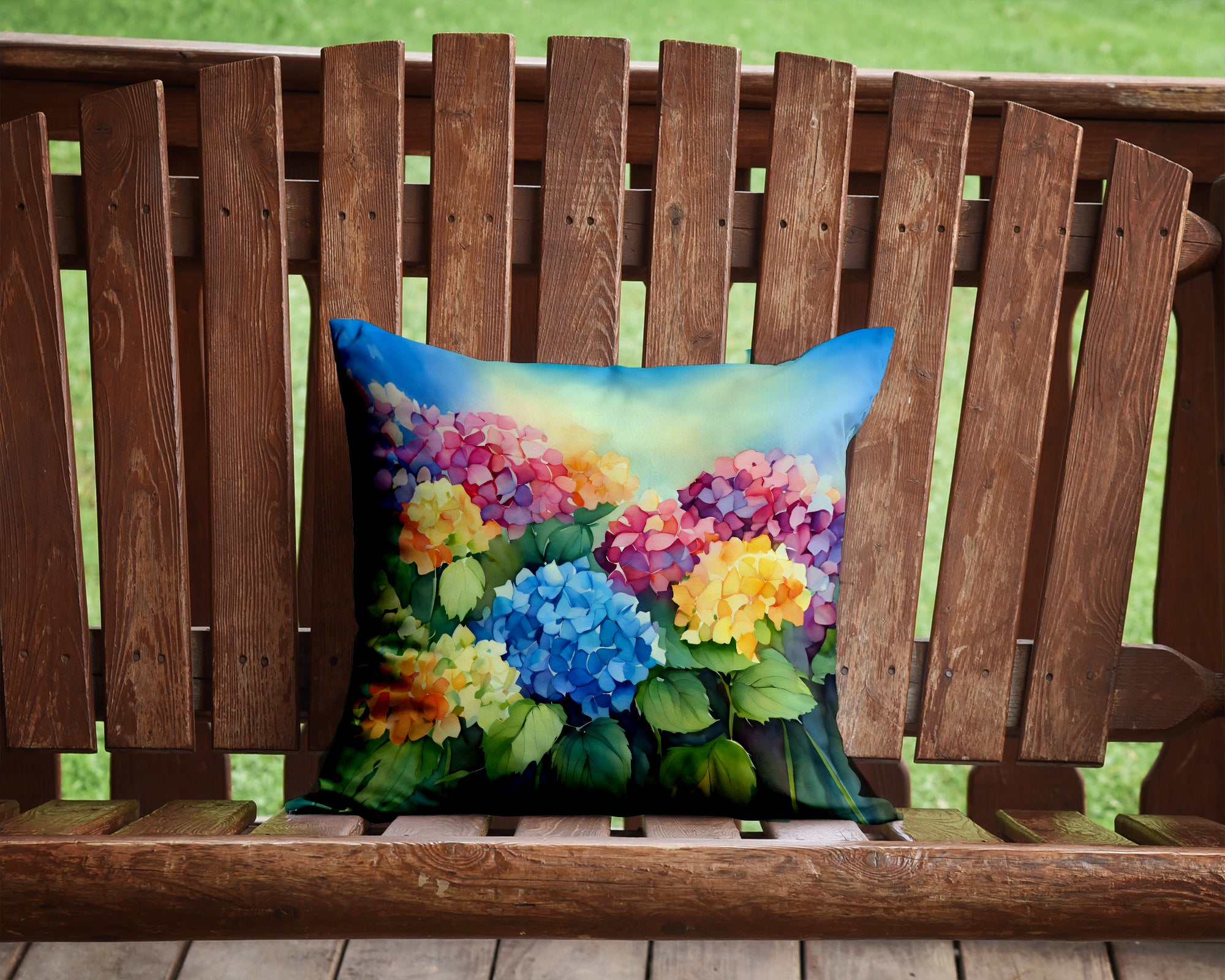 Buy this Hydrangeas in Watercolor Throw Pillow