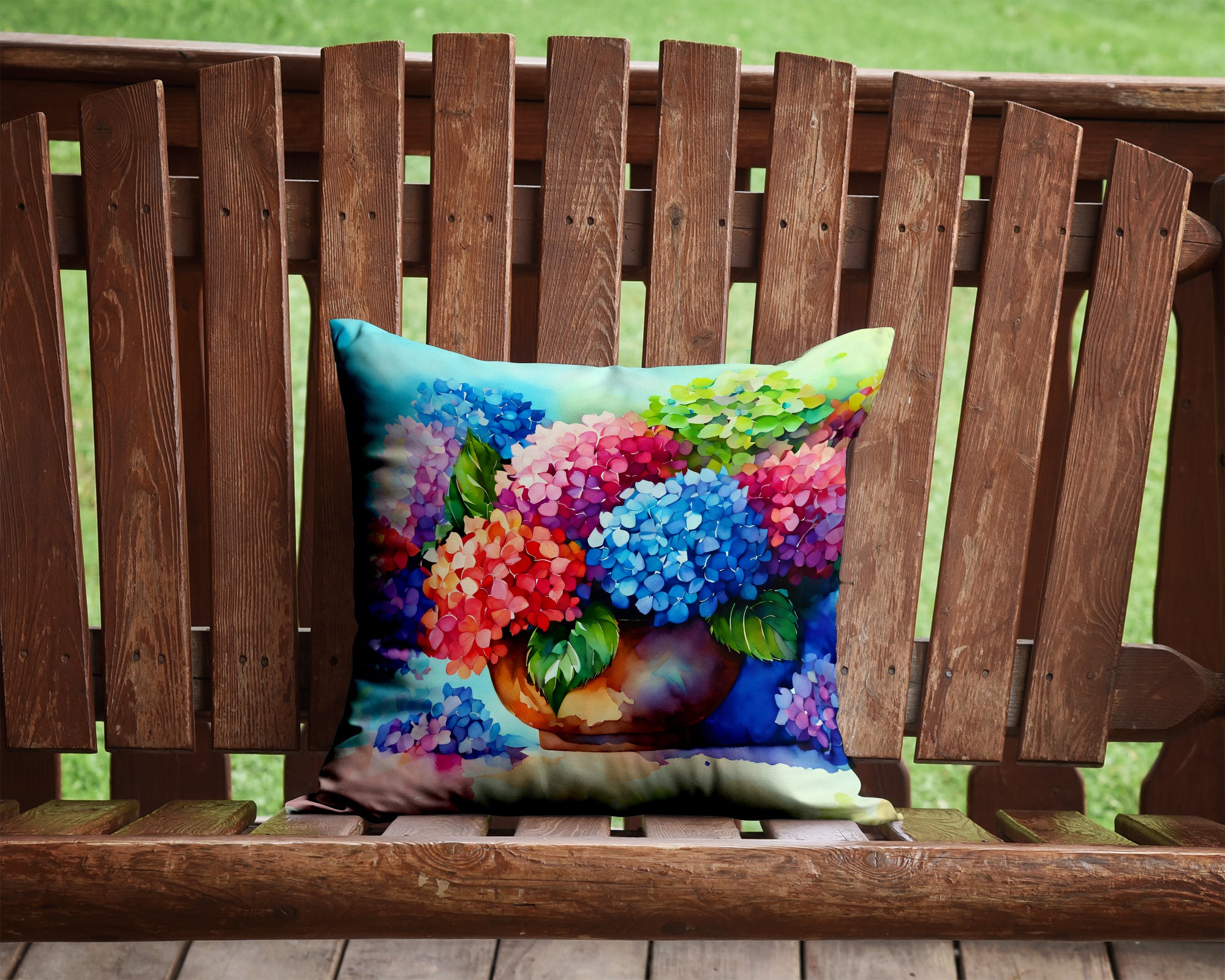 Buy this Hydrangeas in Watercolor Throw Pillow