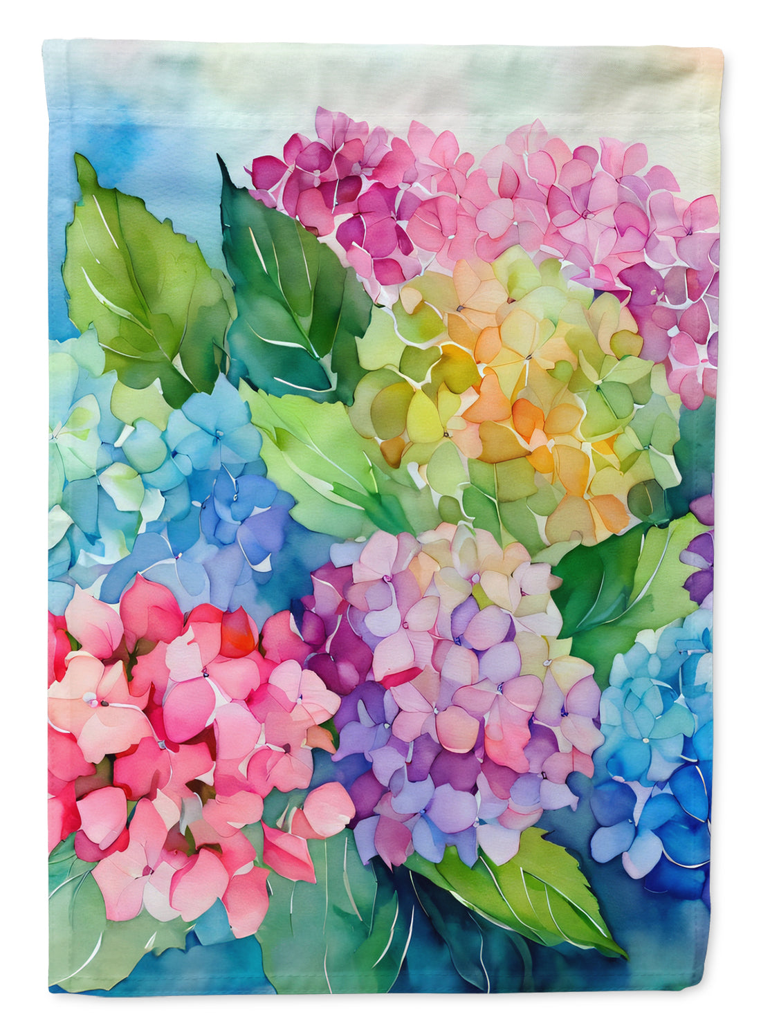 Buy this Hydrangeas in Watercolor House Flag