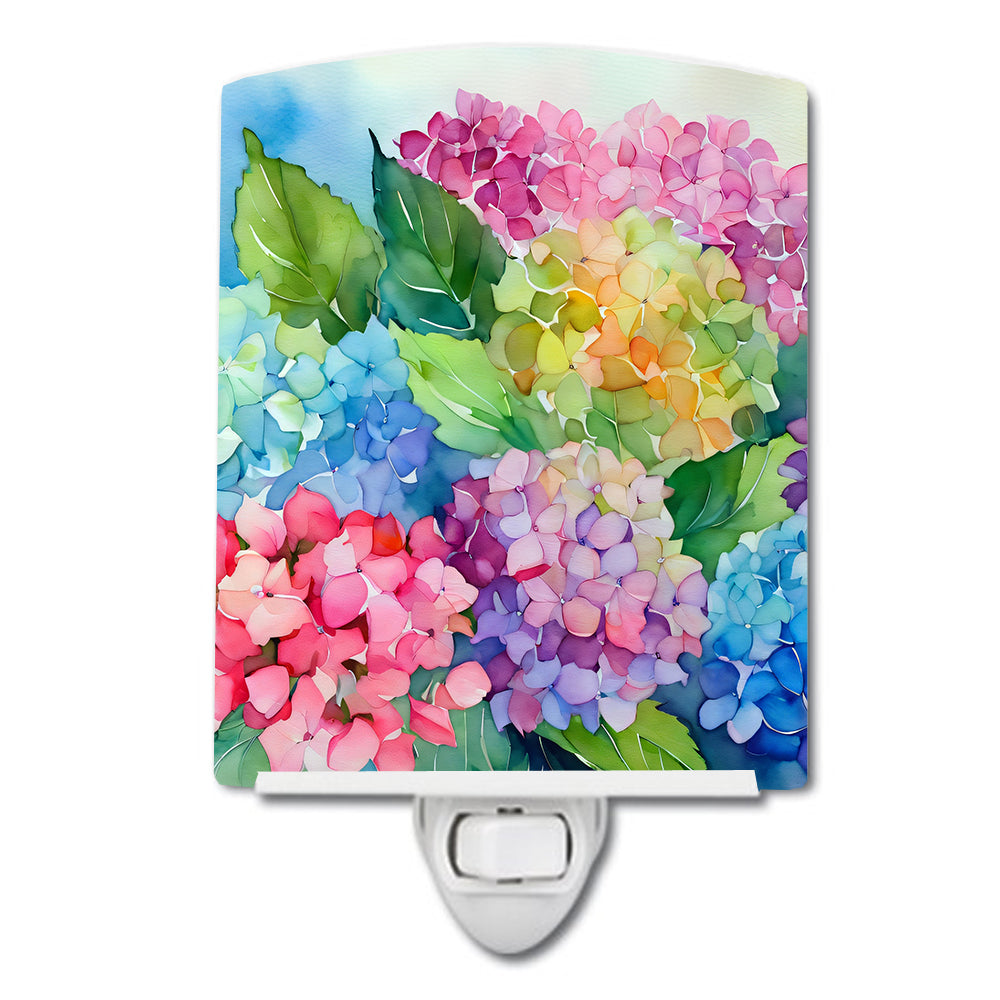 Buy this Hydrangeas in Watercolor Ceramic Night Light