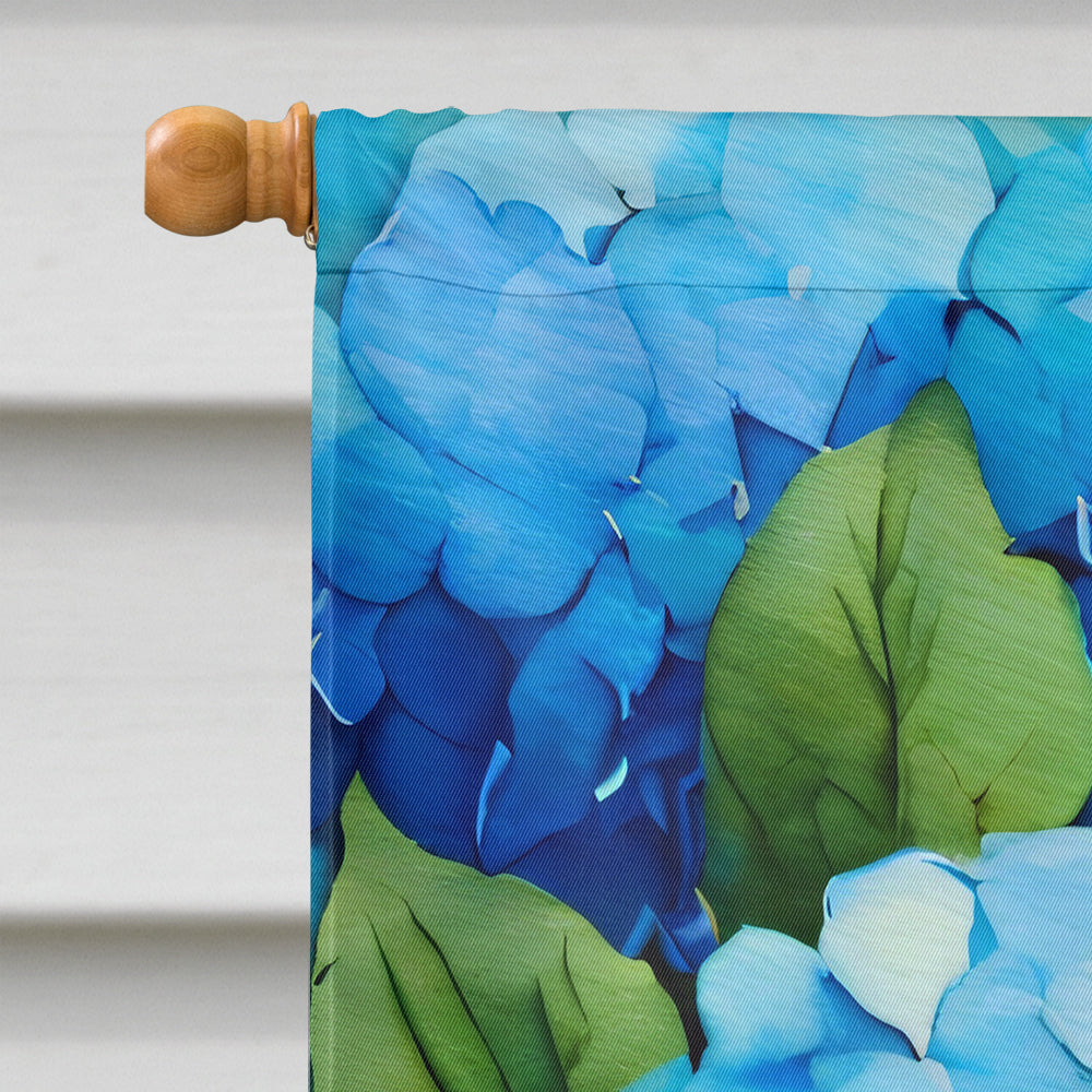 Hydrangeas in Watercolor House Flag