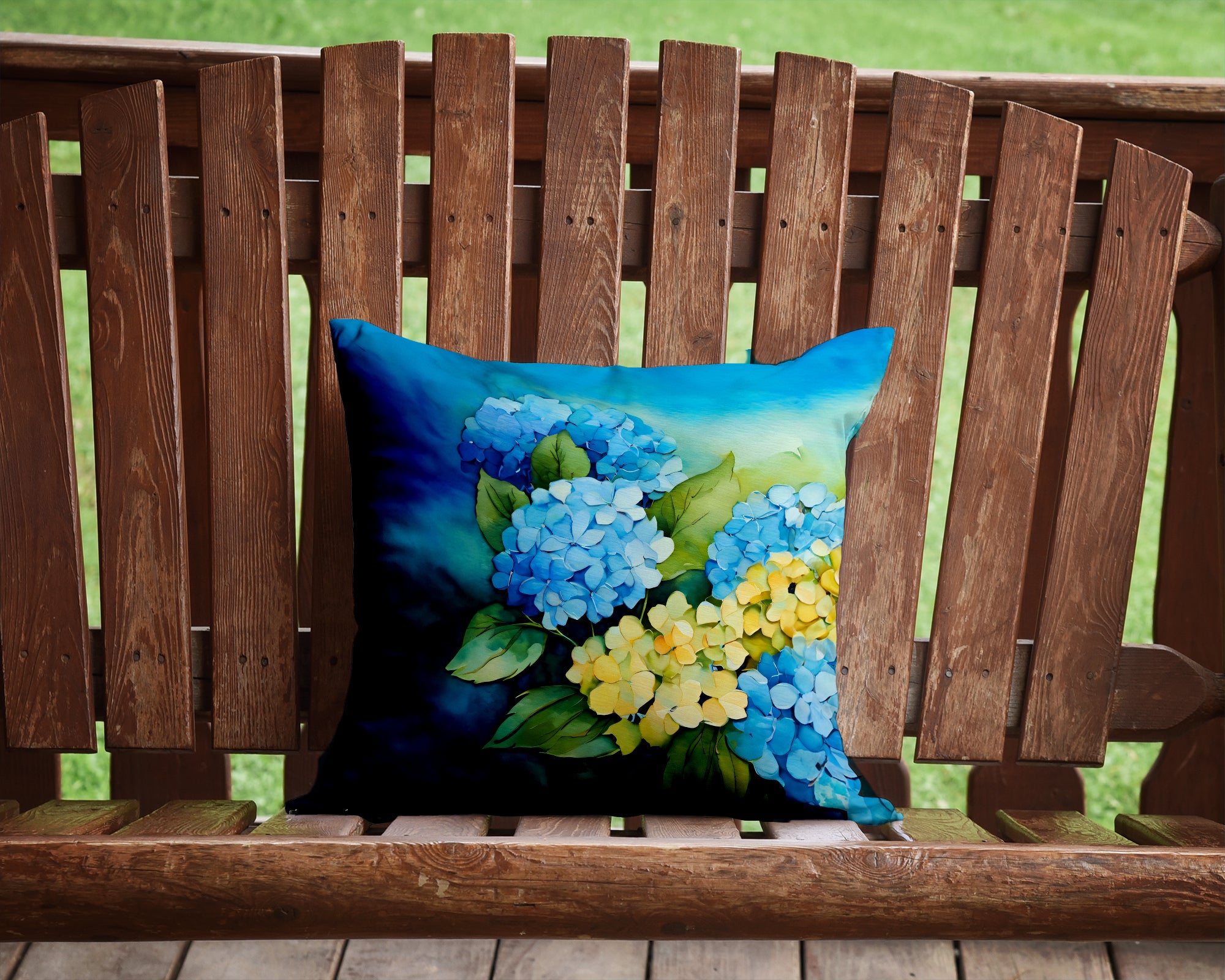 Buy this Hydrangeas in Watercolor Throw Pillow