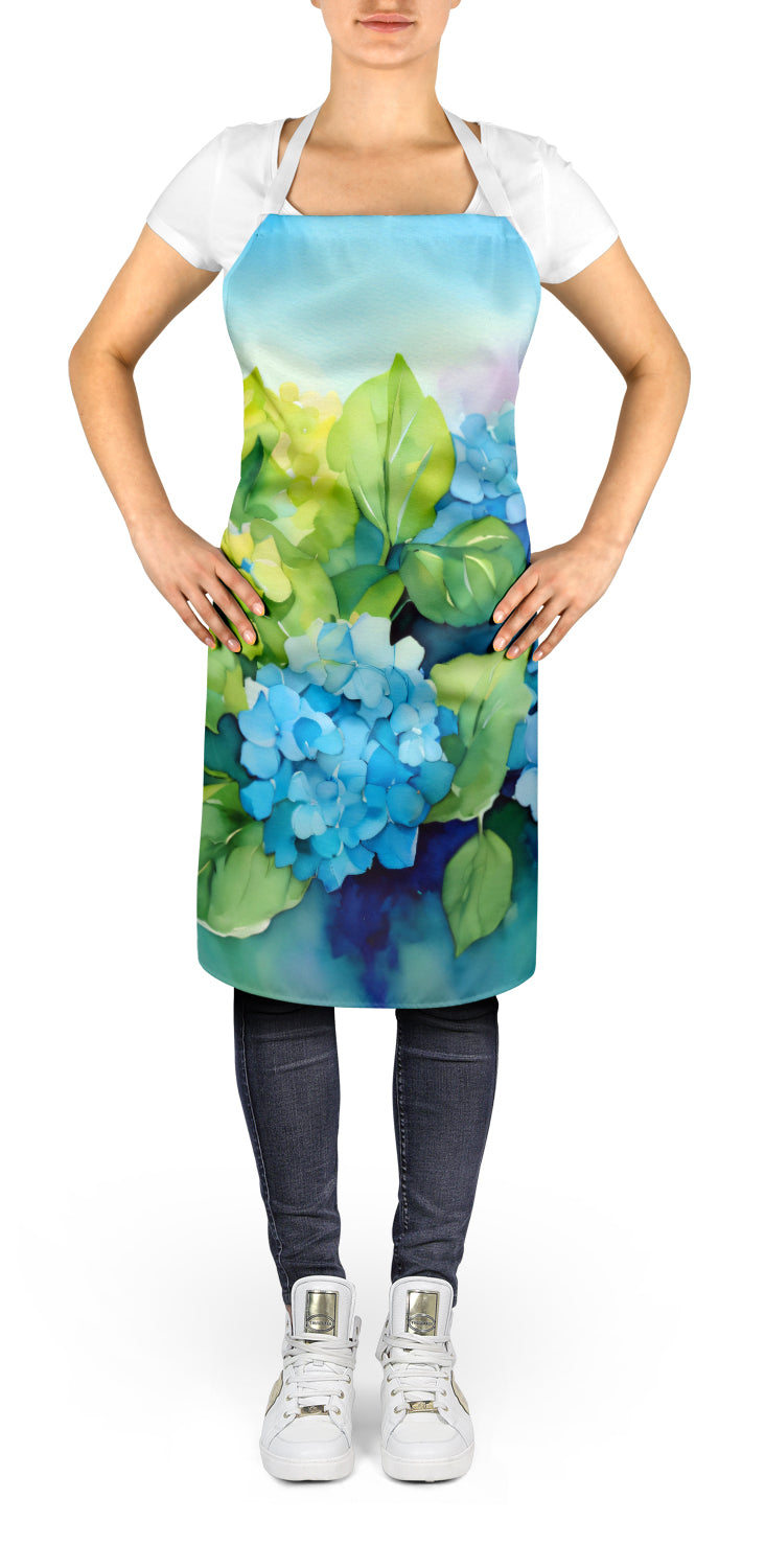 Hydrangeas in Watercolor Apron