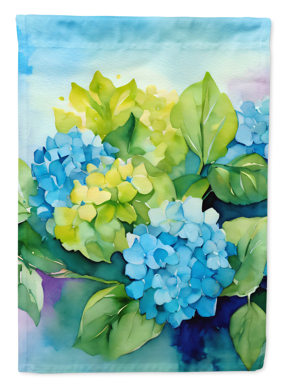 Buy this Hydrangeas in Watercolor House Flag