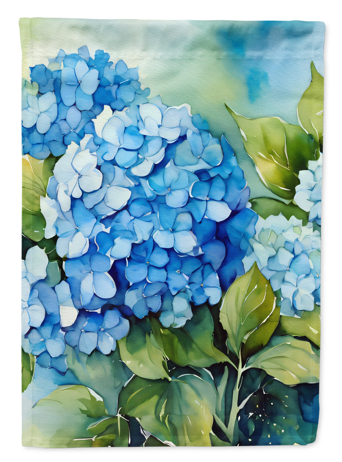 Buy this Hydrangeas in Watercolor House Flag