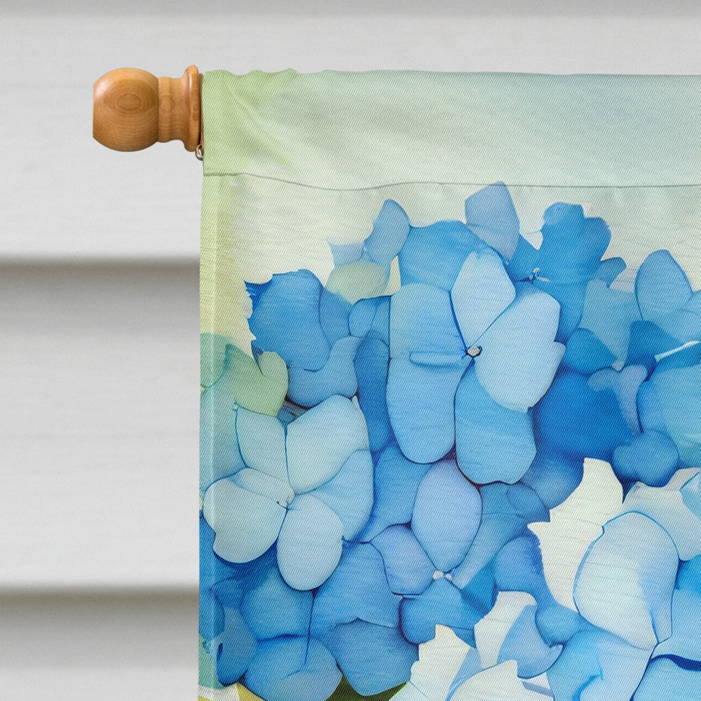 Hydrangeas in Watercolor House Flag