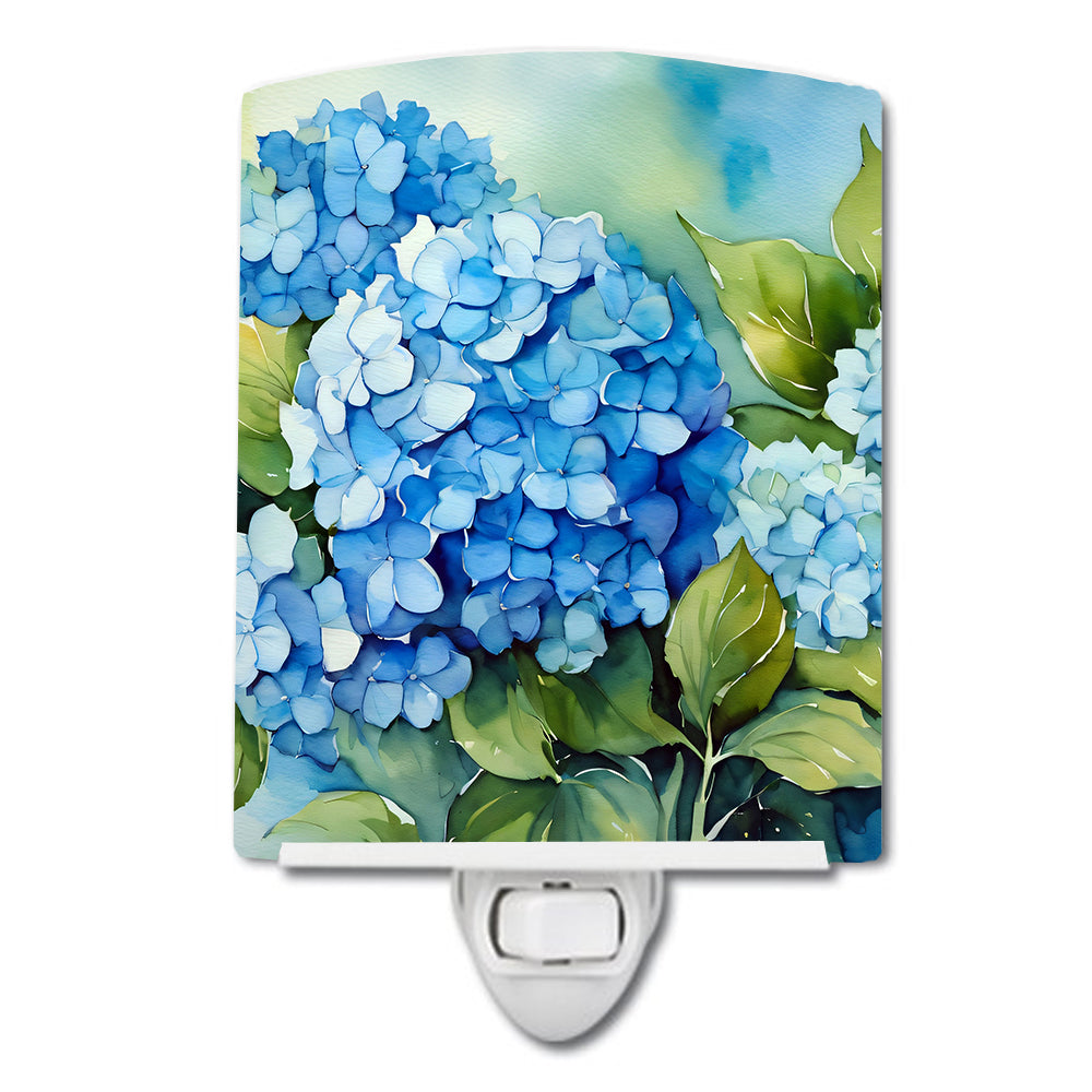 Buy this Hydrangeas in Watercolor Ceramic Night Light